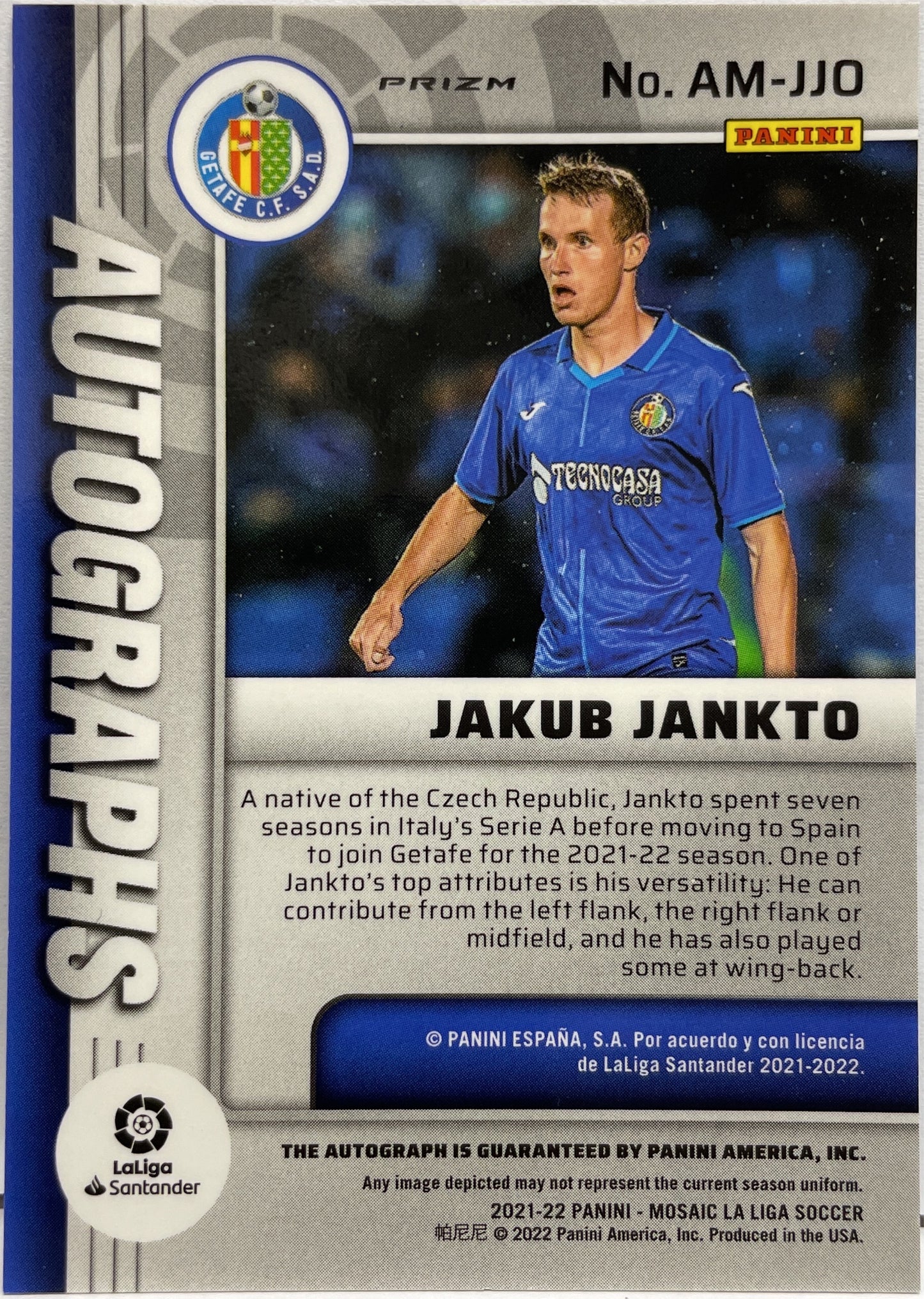 Jakub Jankto Autograph Mosaic La Liga 2021/22