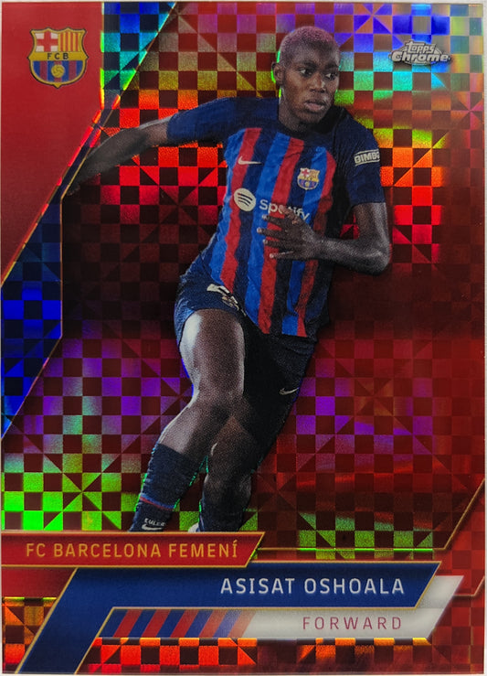 Asisat Oshoala 5/5 Red Topps Chrome Barcellona 2022/23