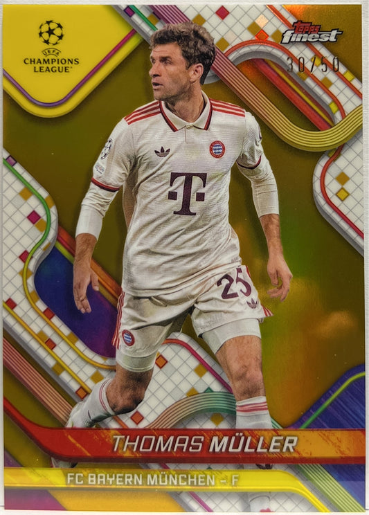 Thomas Muller 30/50 Gold Topps Finest UCC 2024/25