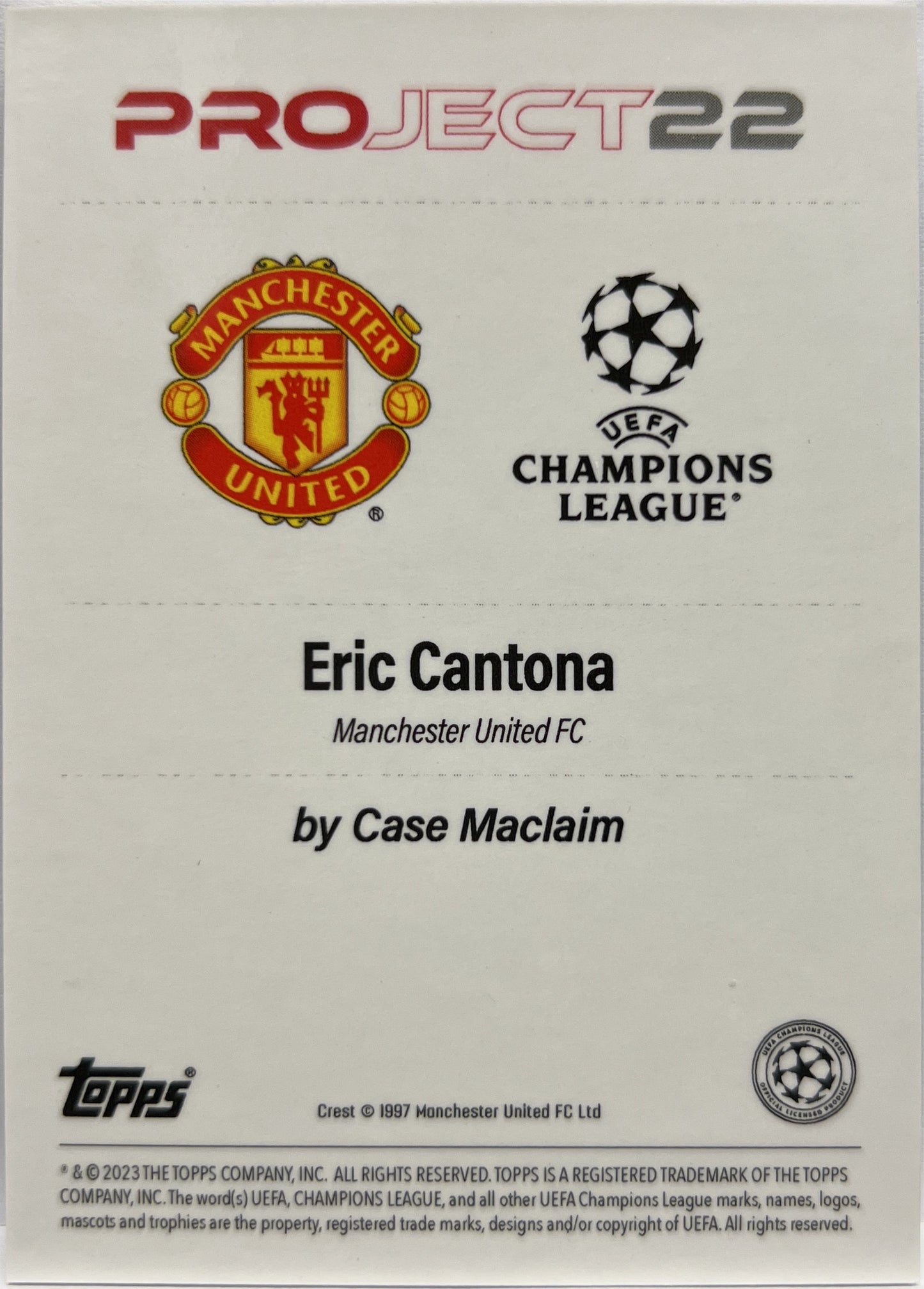 Eric Cantona By Case Maclaim Topps Project 22 2023