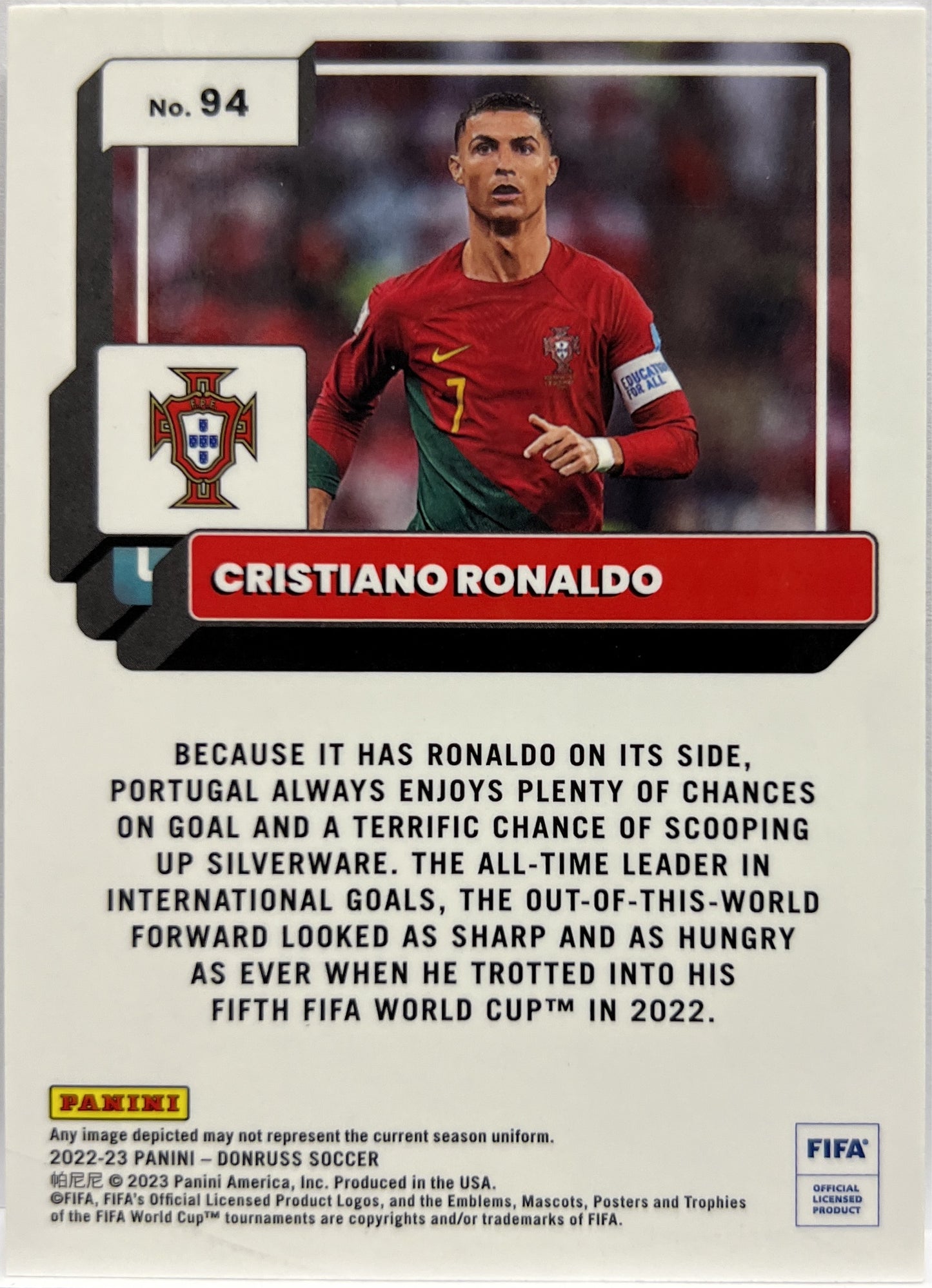 Cristiano Ronaldo Optic Donruss Fifa 2022/23