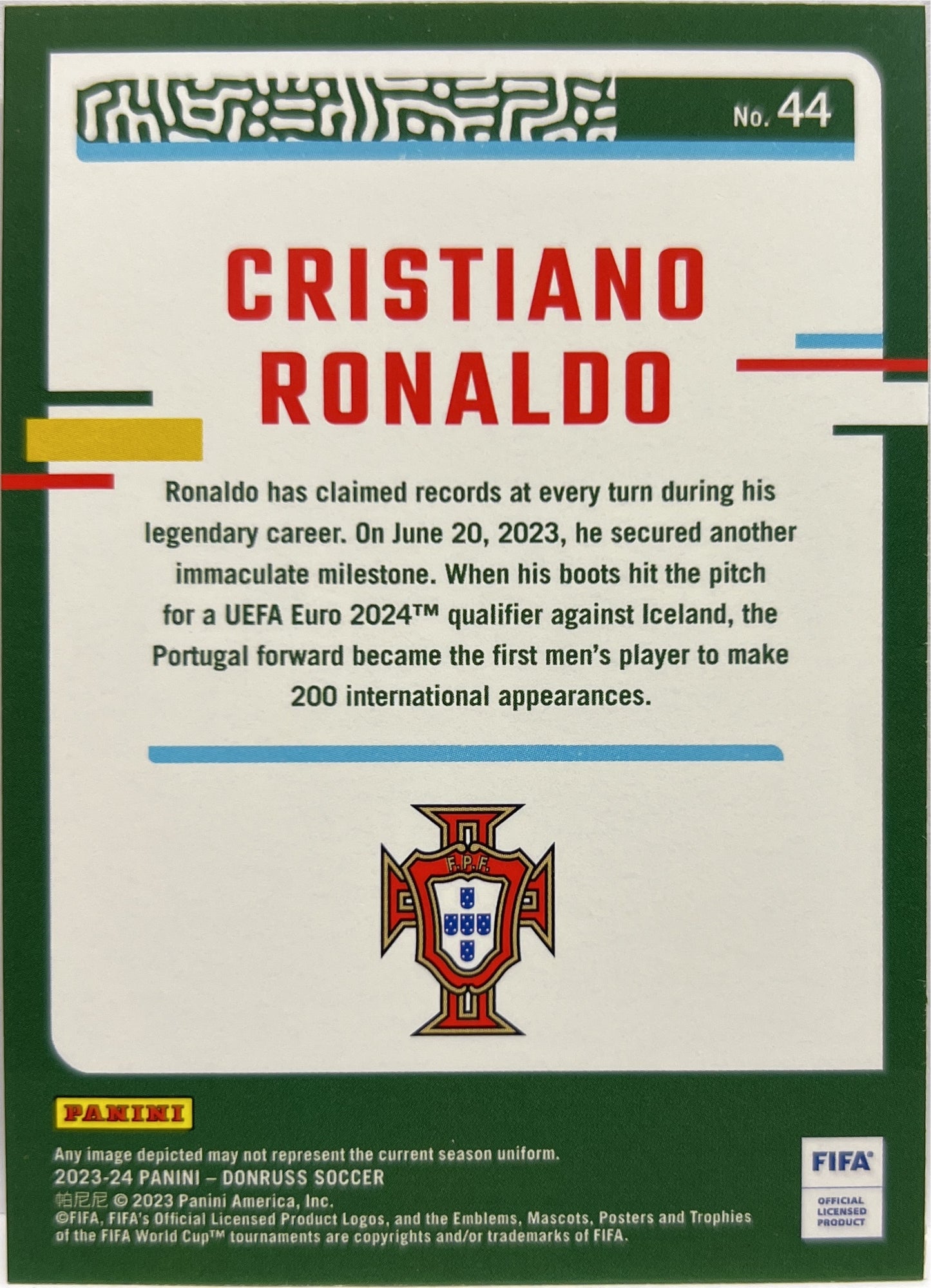 Cristiano Ronaldo Donruss Fifa 2023/24