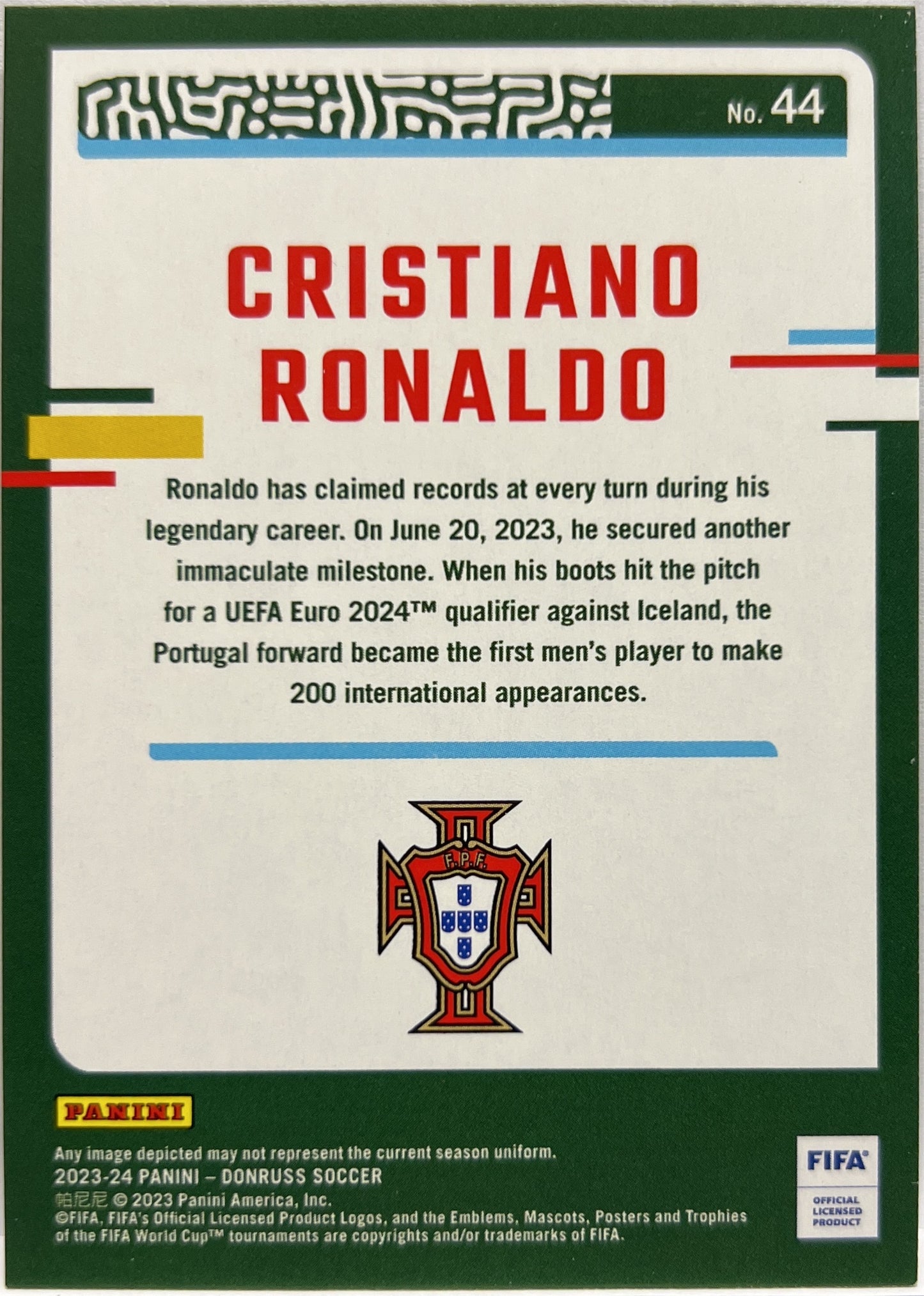 Cristiano Ronaldo Silver Donruss Fifa 2023/24