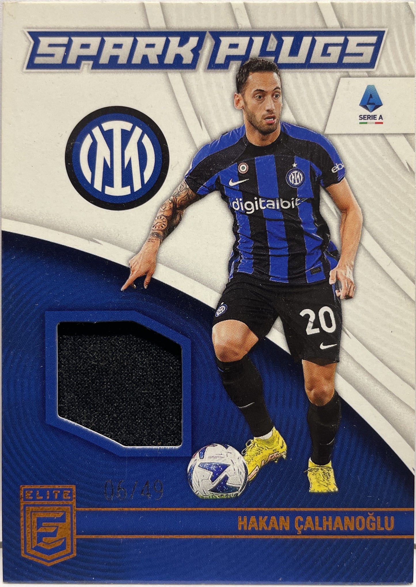 Hakan Calhanoglu 6/49 Patch Spark Plugs Donruss Elite Serie A 2022/23