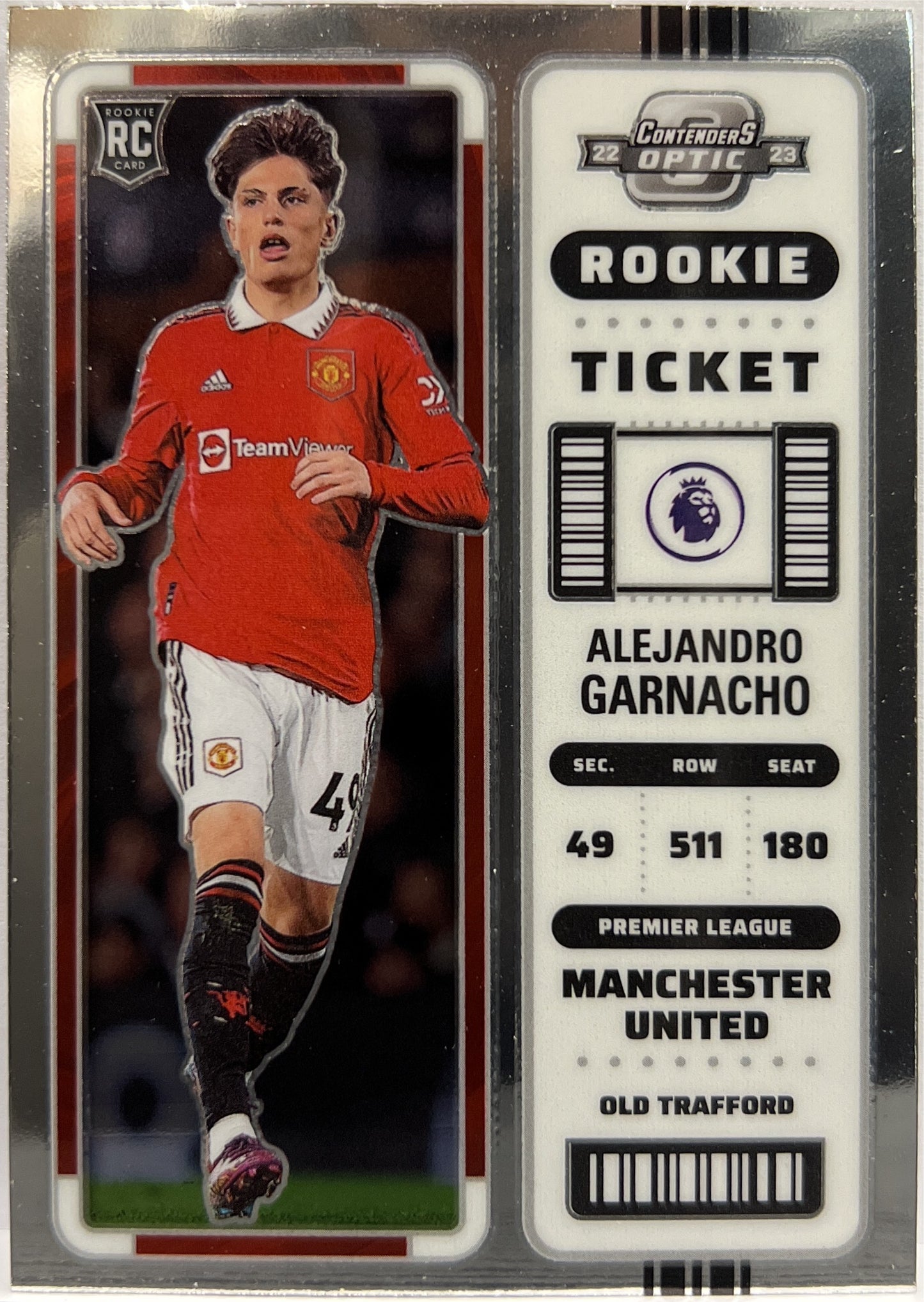 Alejandro Garnacho Rookie Ticket Optic Contenders Chronicles Premier League 2022/23