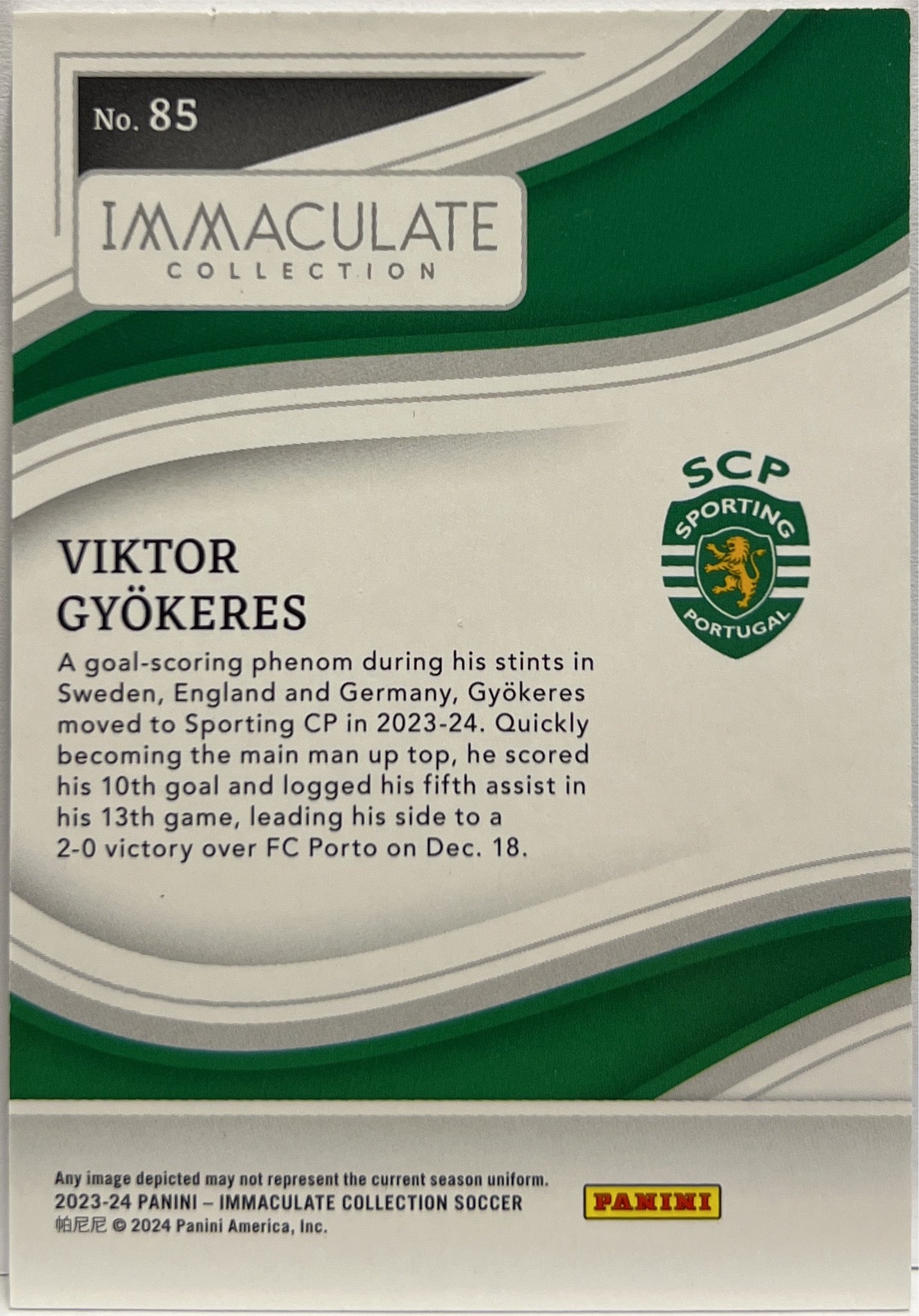 Viktor Gyokeres 11/25 Rookie Blue Immaculate 2023/24