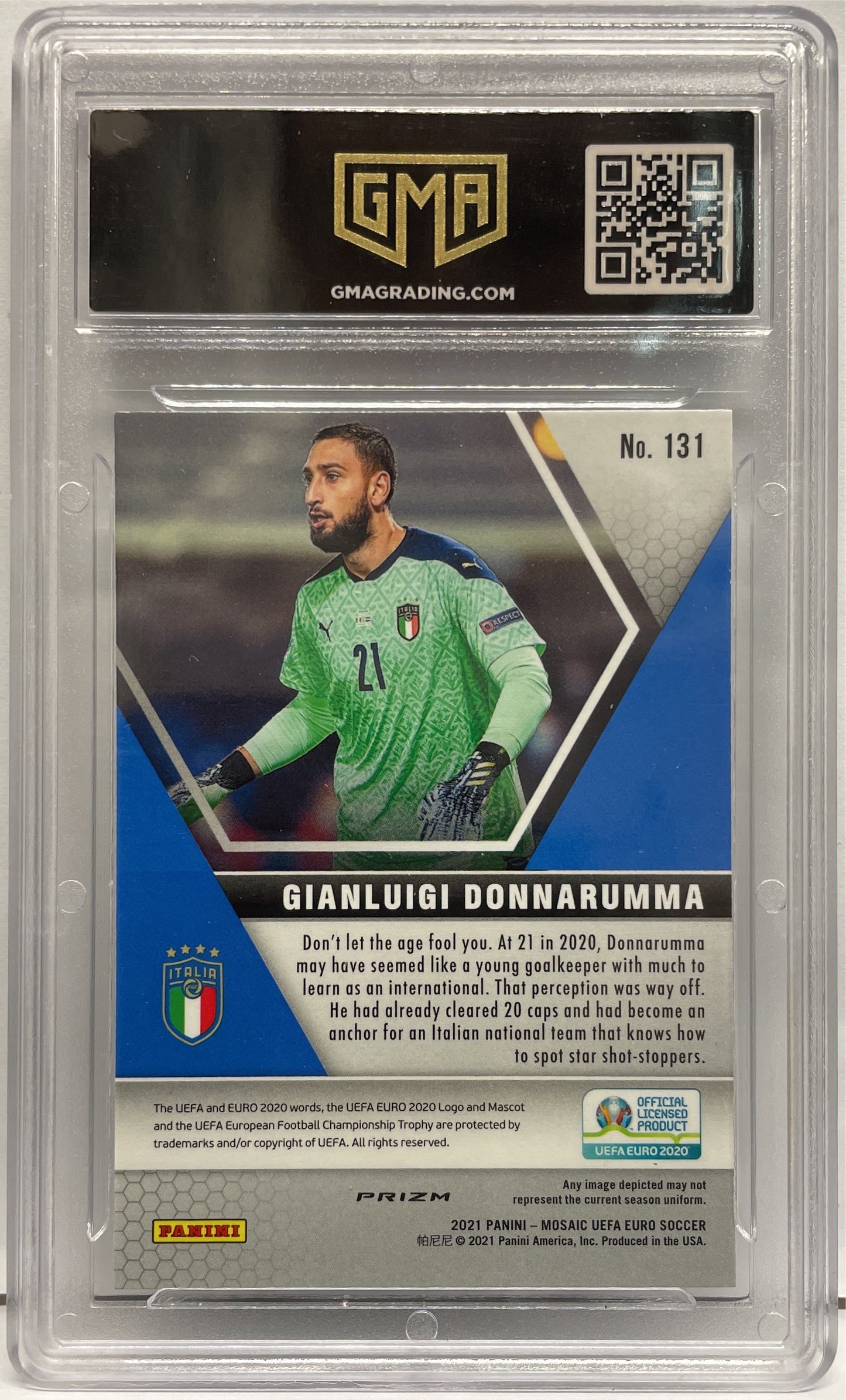 GMA 10 - Gianluigi Donnarumma Green Prizm - Mosaic Uefa Euro 2020