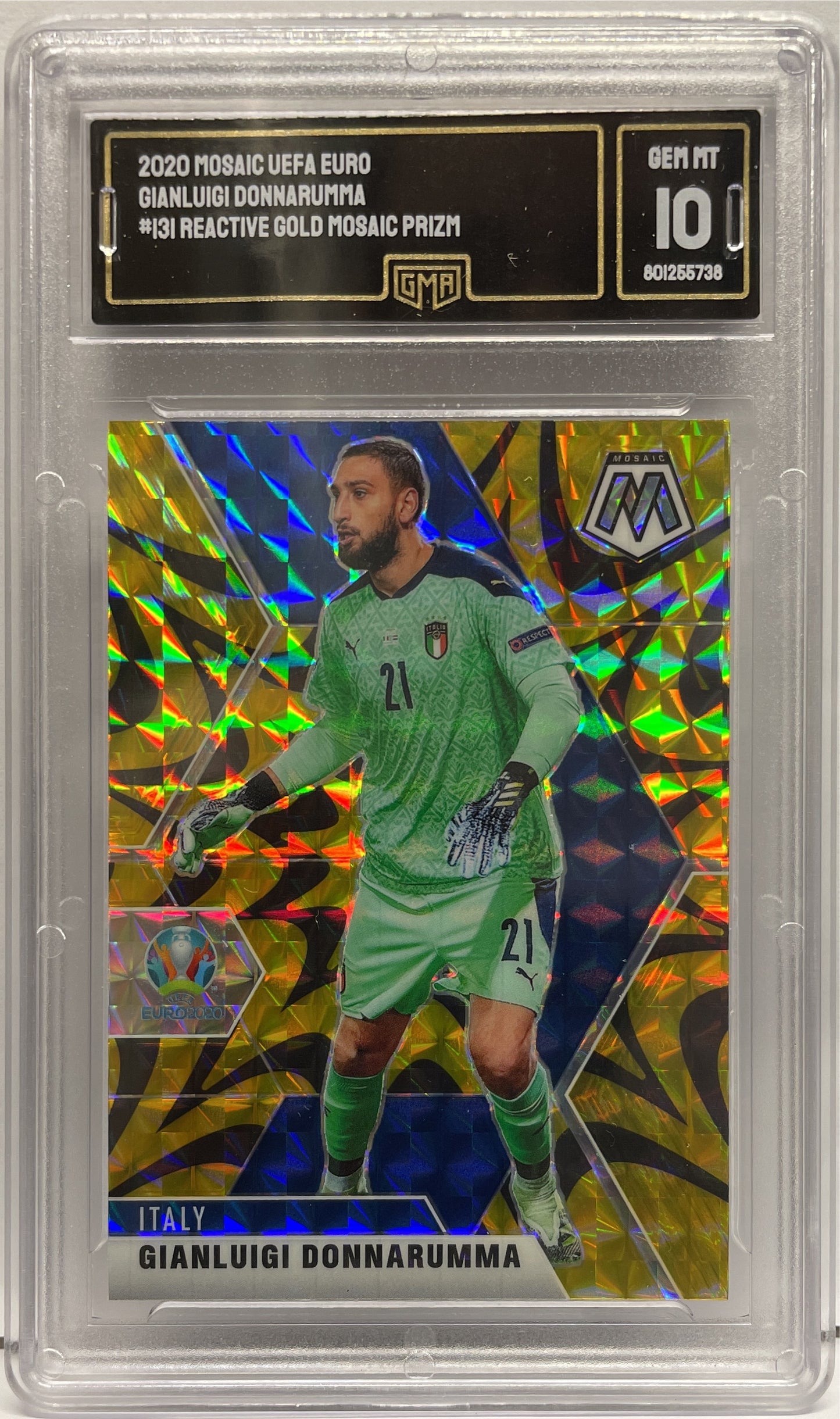 GMA 10 - Gianluigi Donnarumma Gold Refractive - Mosaic Uefa Euro 2020