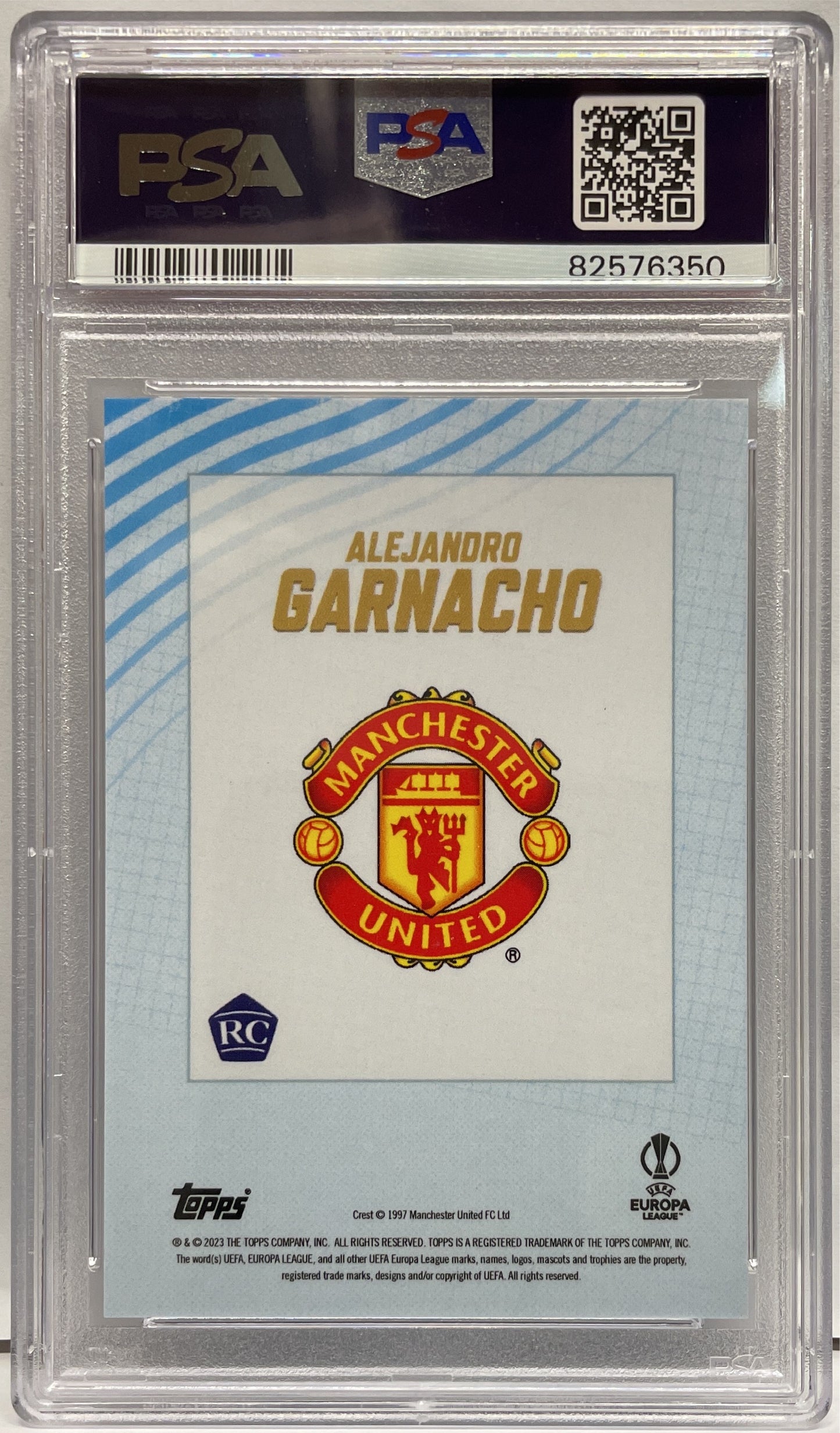 PSA 9 - Alejandro Garnacho 4/49 Rookie Future Stars Blue - Topps Gold 2022/23