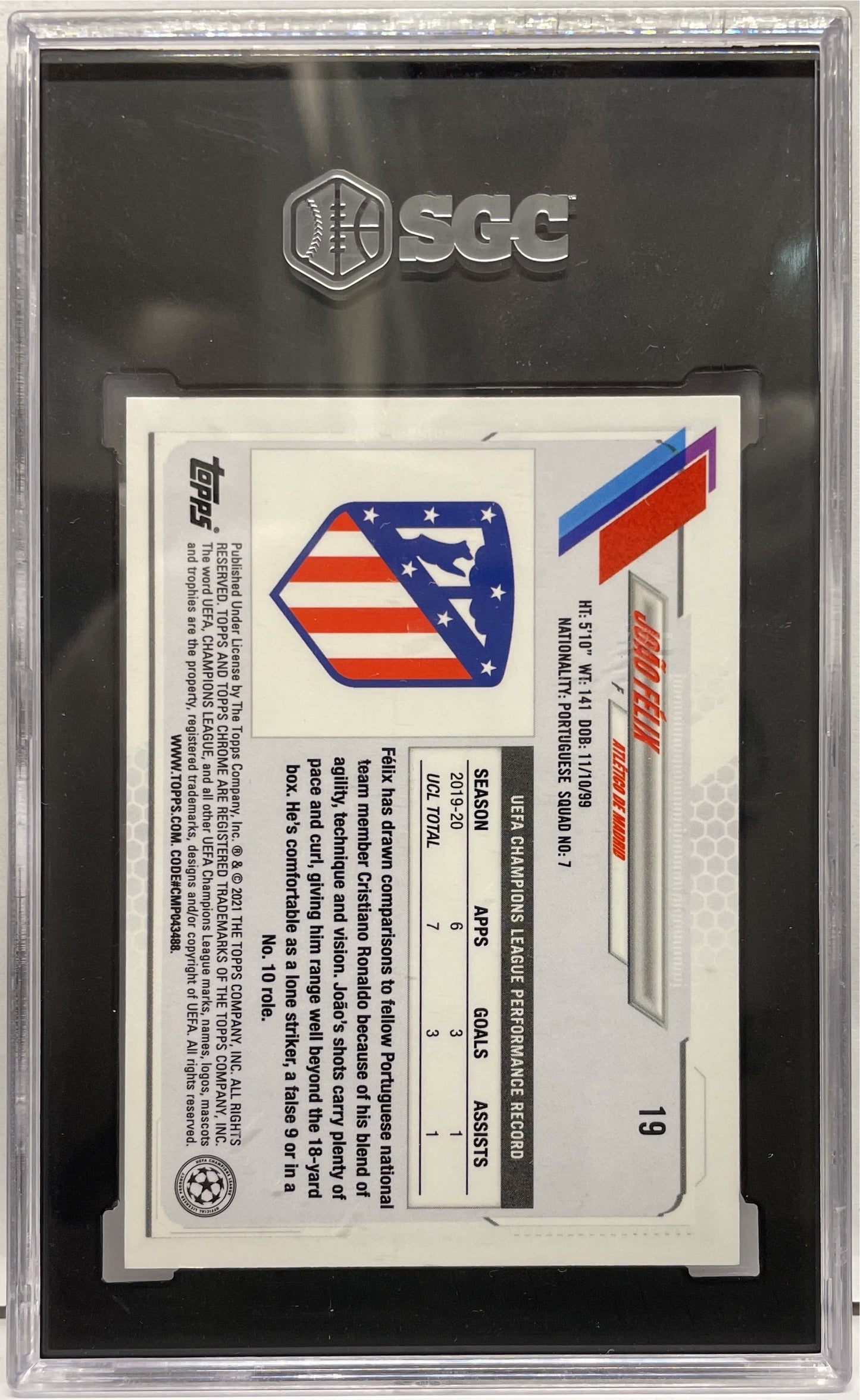 SGC 9 - Joao Felix Red Carbon Fiber - Topps Chrome UCL 2020/21