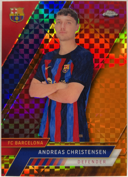 Andreas Christensen 17/25 Orange Topps Chrome Barcelona 2022/23