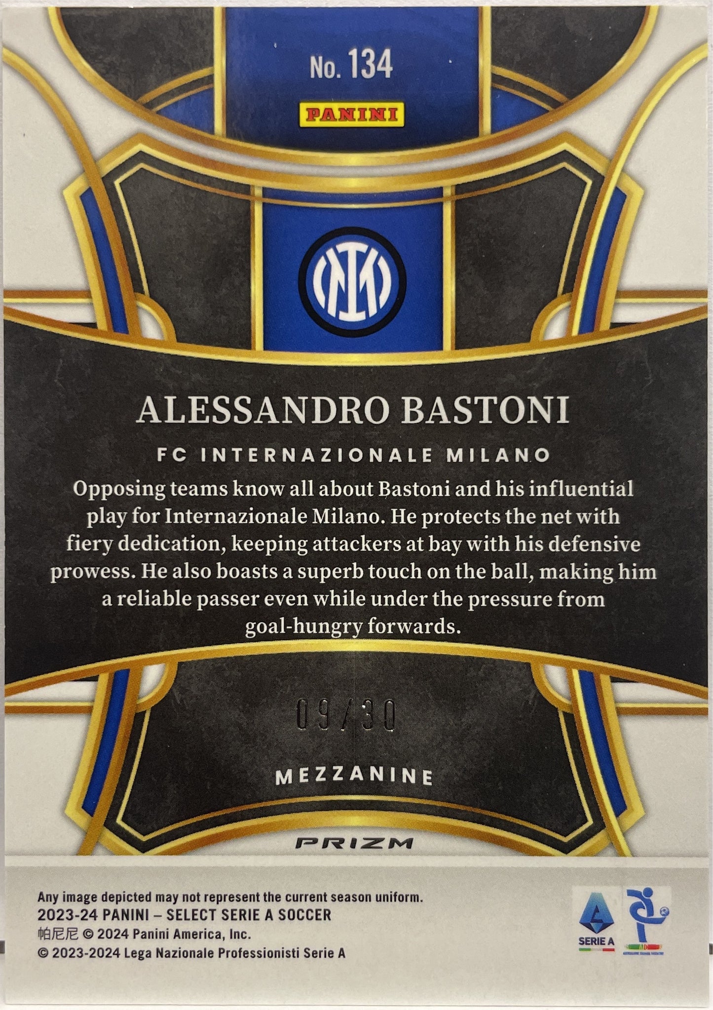 Alessandro Bastoni 9/30 Mezzanine Winter Camo Select Serie A 2022/23