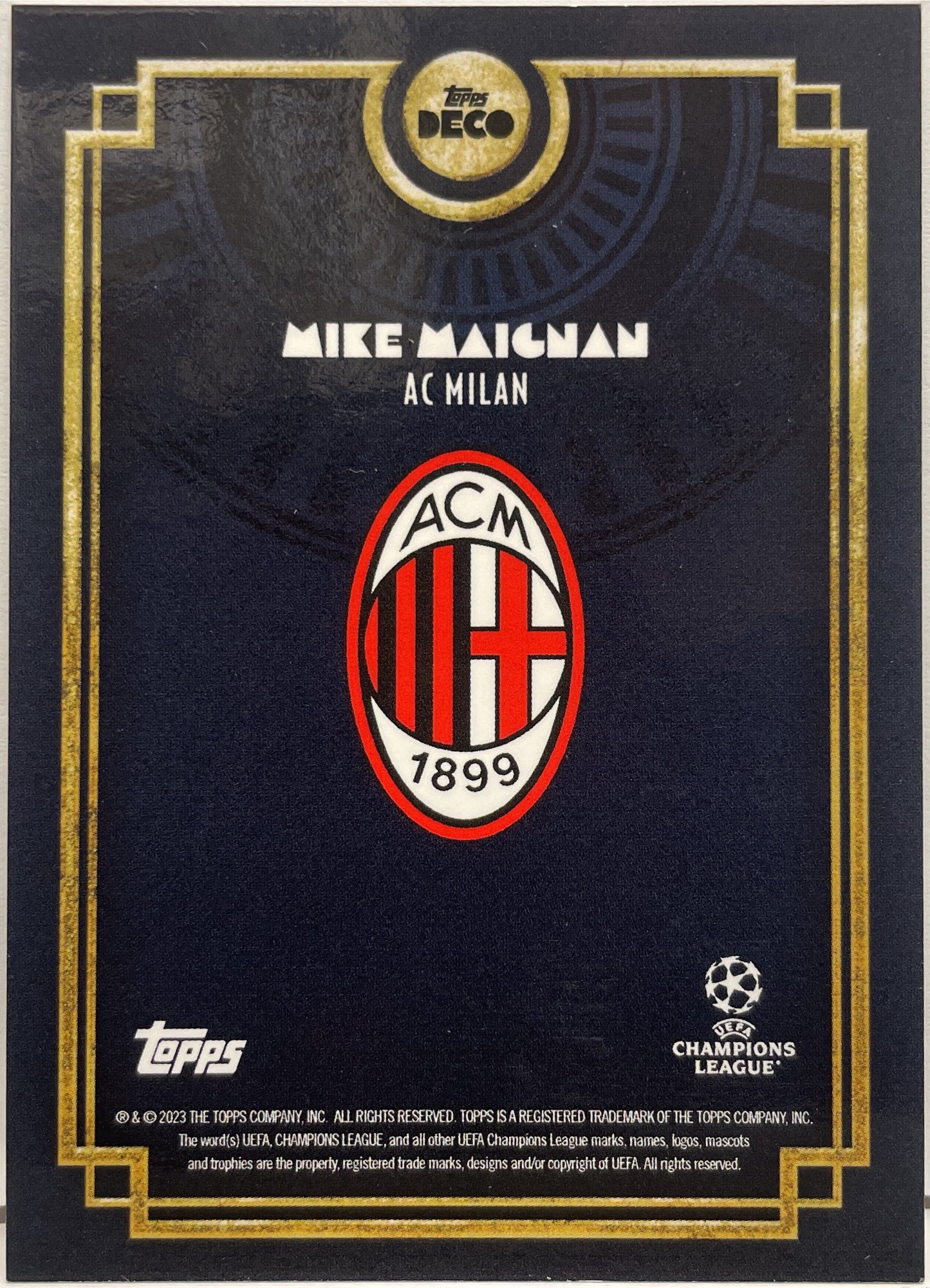 Mike Maignan 25/49 Autograph Topps Deco 2023/24