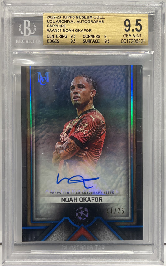 Beckett 9.5 - Noah Okafor 44/75 Autograph Sapphire - Topps Museum 2022/23