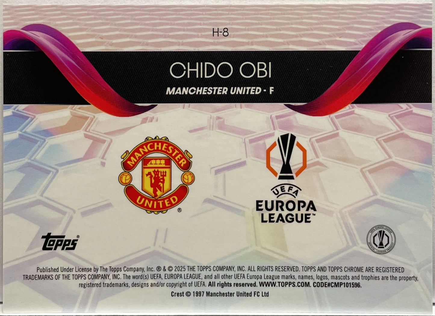 Chido Obi Rookie Helix Topps Chrome Premier League 2026