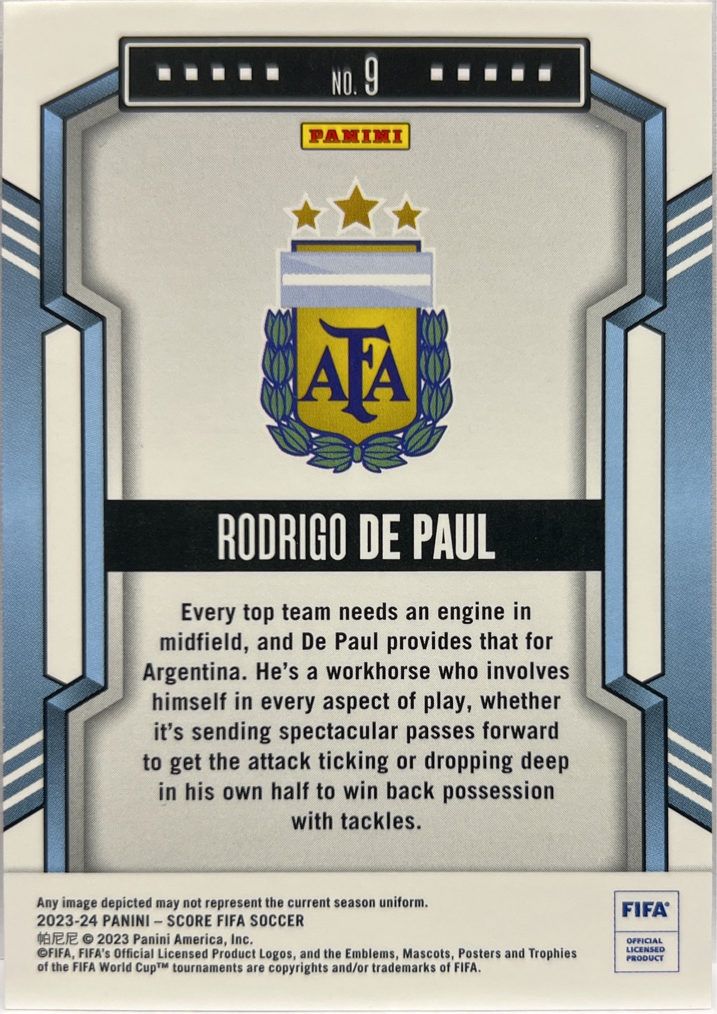 Rodrigo De Paul 9/10 Gold Score Fifa 2023/24