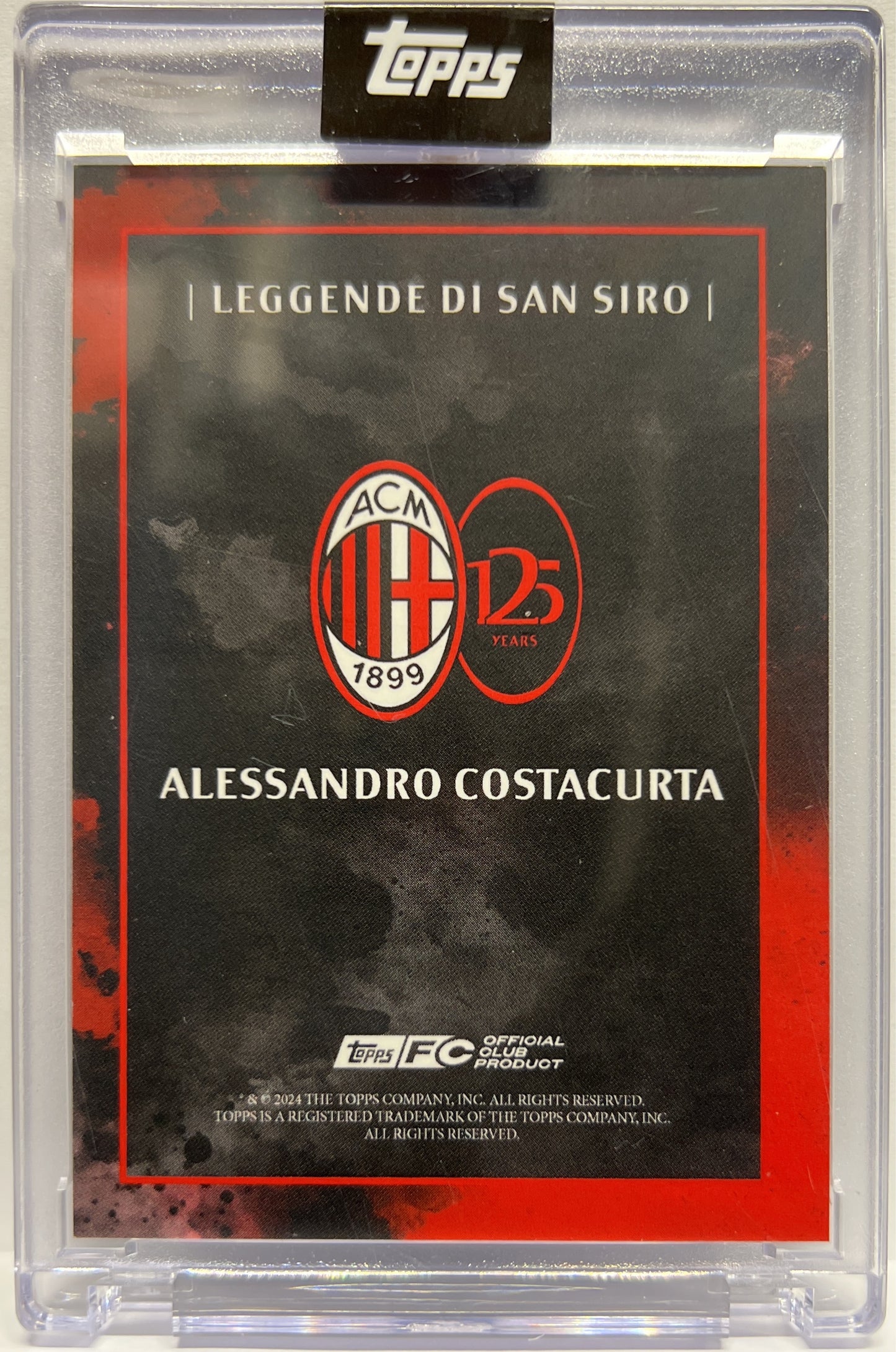 Alessandro Costacurta 23/25 Autograph Leggende Di San Siro Topps AC Milan 125 Anniversary 2025