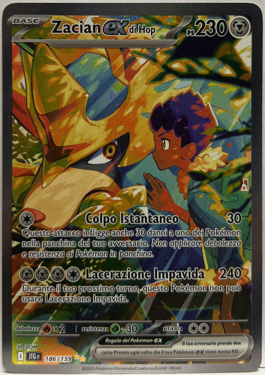 Zacian EX Di Hop 186/159 I Pokemon JTG ITA 2025