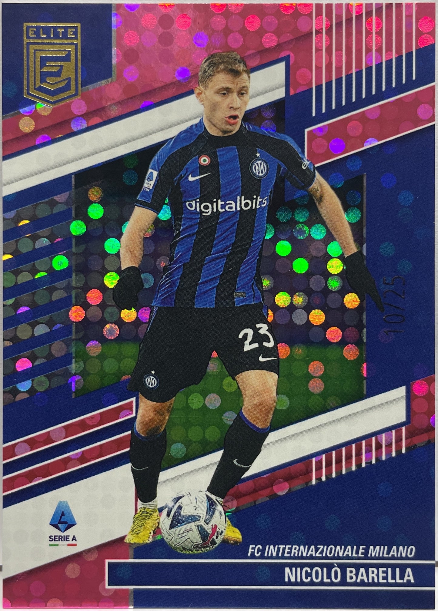 Nicolo Barella 10/25 Pink Disco Donruss Elite Serie A 2022/23