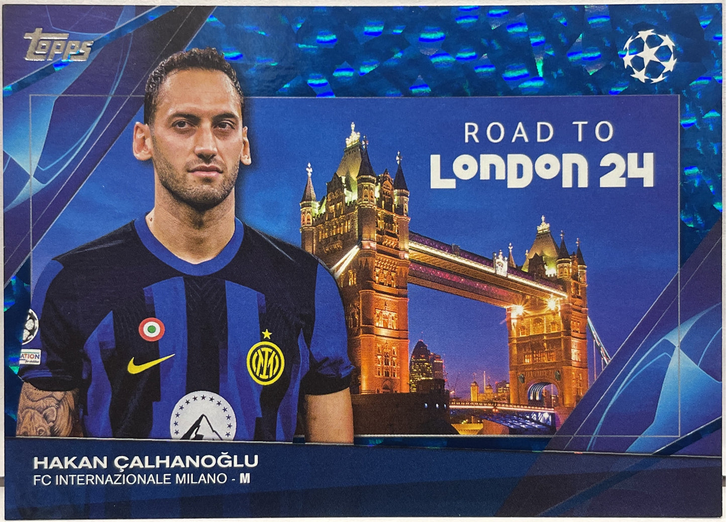 Hakan Calhanoglu 75/99 Road To The Final Blue Topps UCC 2023/24