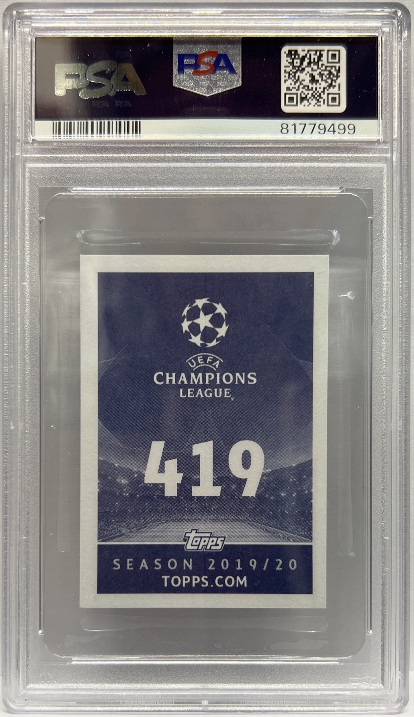 PSA 9 Erling Haaland Topps UCL Stickers 2019/20 81779499