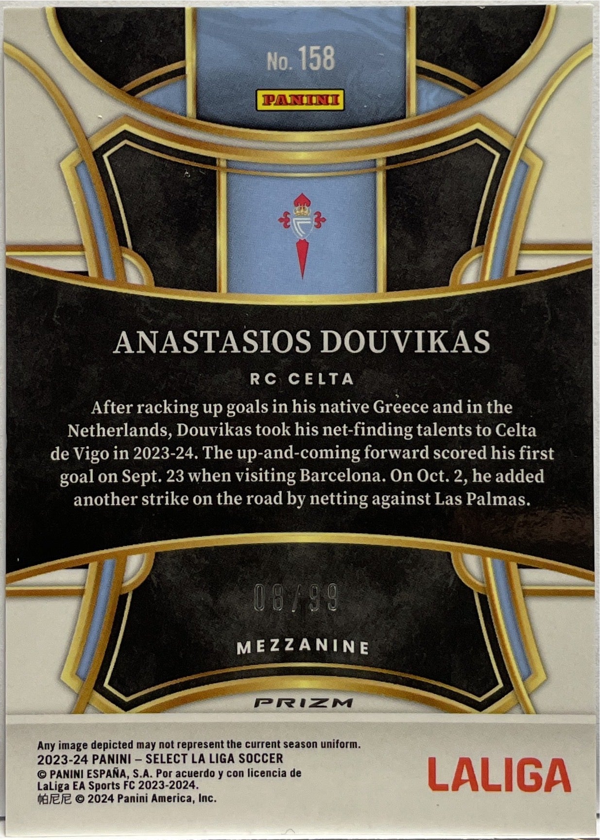 Anastasios Douvikas 8/99 Rookie Mezzanine Winter Camo Select La Liga 2023/24