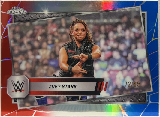 Zoey Stark 72/85 Red White Blue Topps Chrome WWE 2025