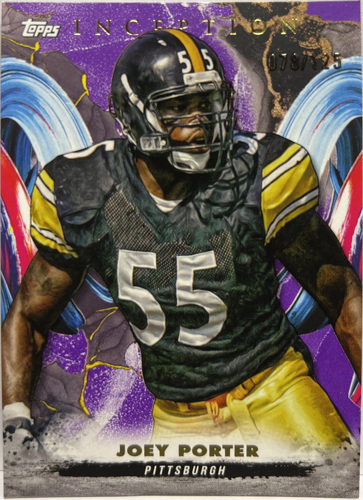 Joey Porter 78/125 Purple Topps Inception Football NFL 2024