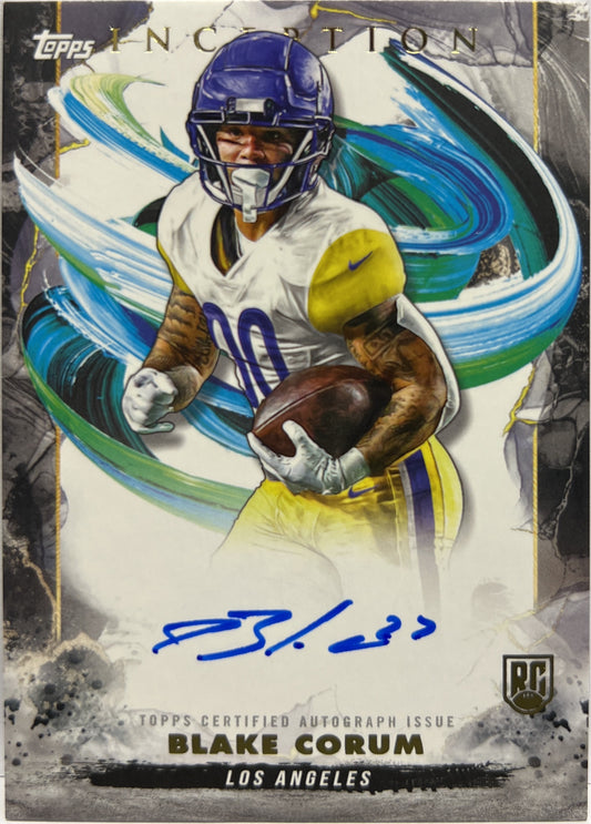 Blake Corum Rookie Autograph On Card Topps Inception Football NFL 2024