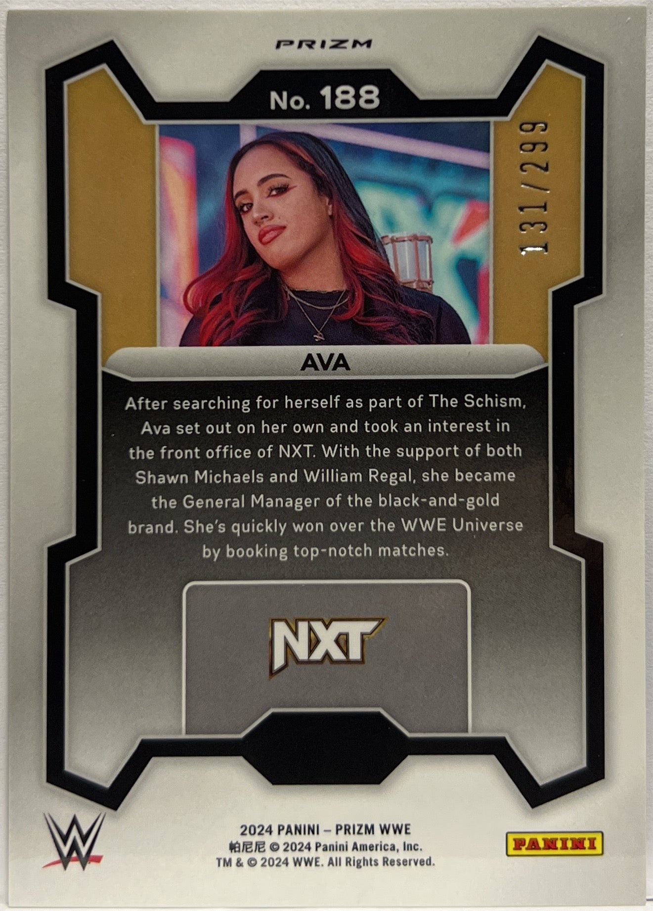 Ava 131/299 Red Panini Prizm WWE 2024
