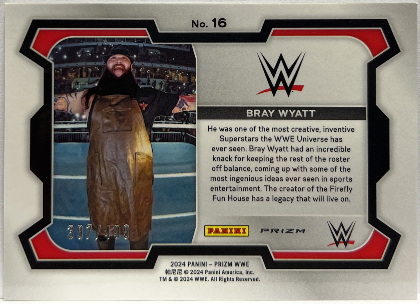 Bray Wyatt 397/499 Pulsar Panini Prizm WWE 2024