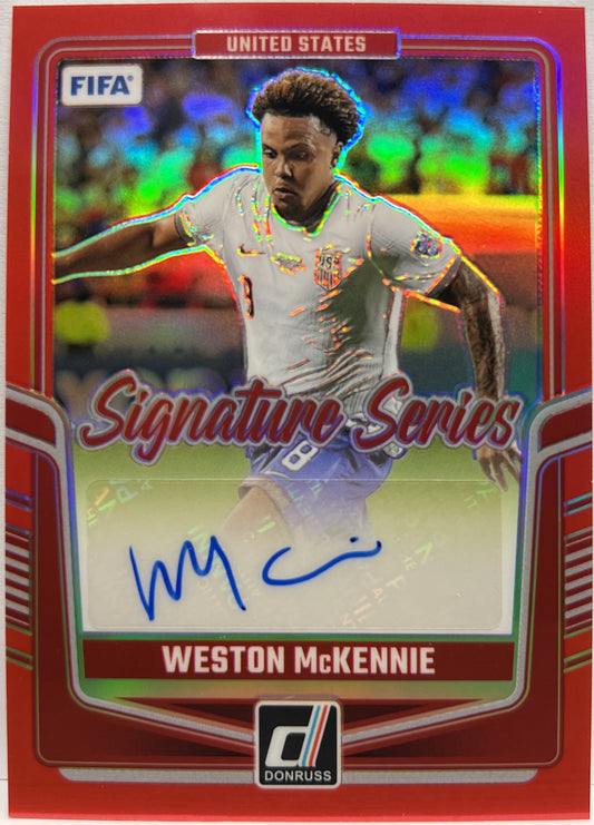 Weston McKennie 37/49 Autograph Signature Series Red Donruss Fifa 2024/25