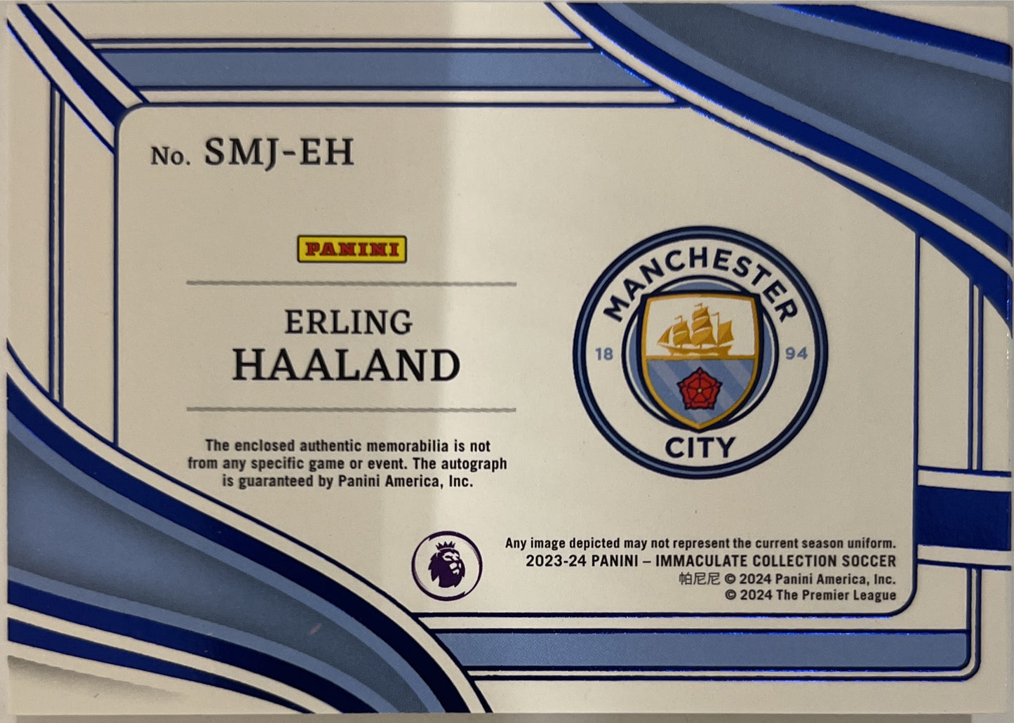 Erling Haaland 24/25 Booklet Patch Autograph On Card Immaculate 2023/24