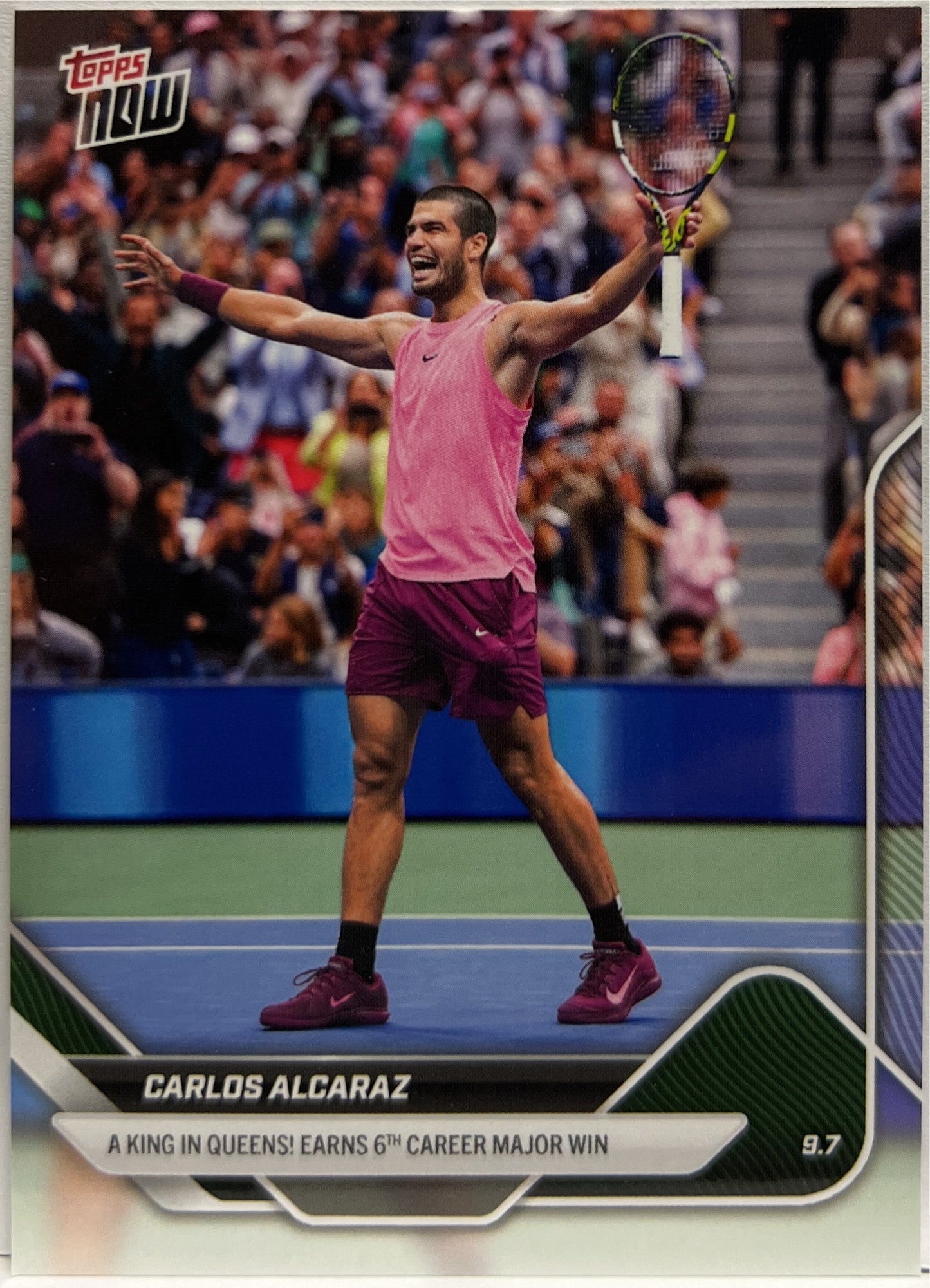 Carlos Alcaraz A King In Queens Topps Now Tennis 2025