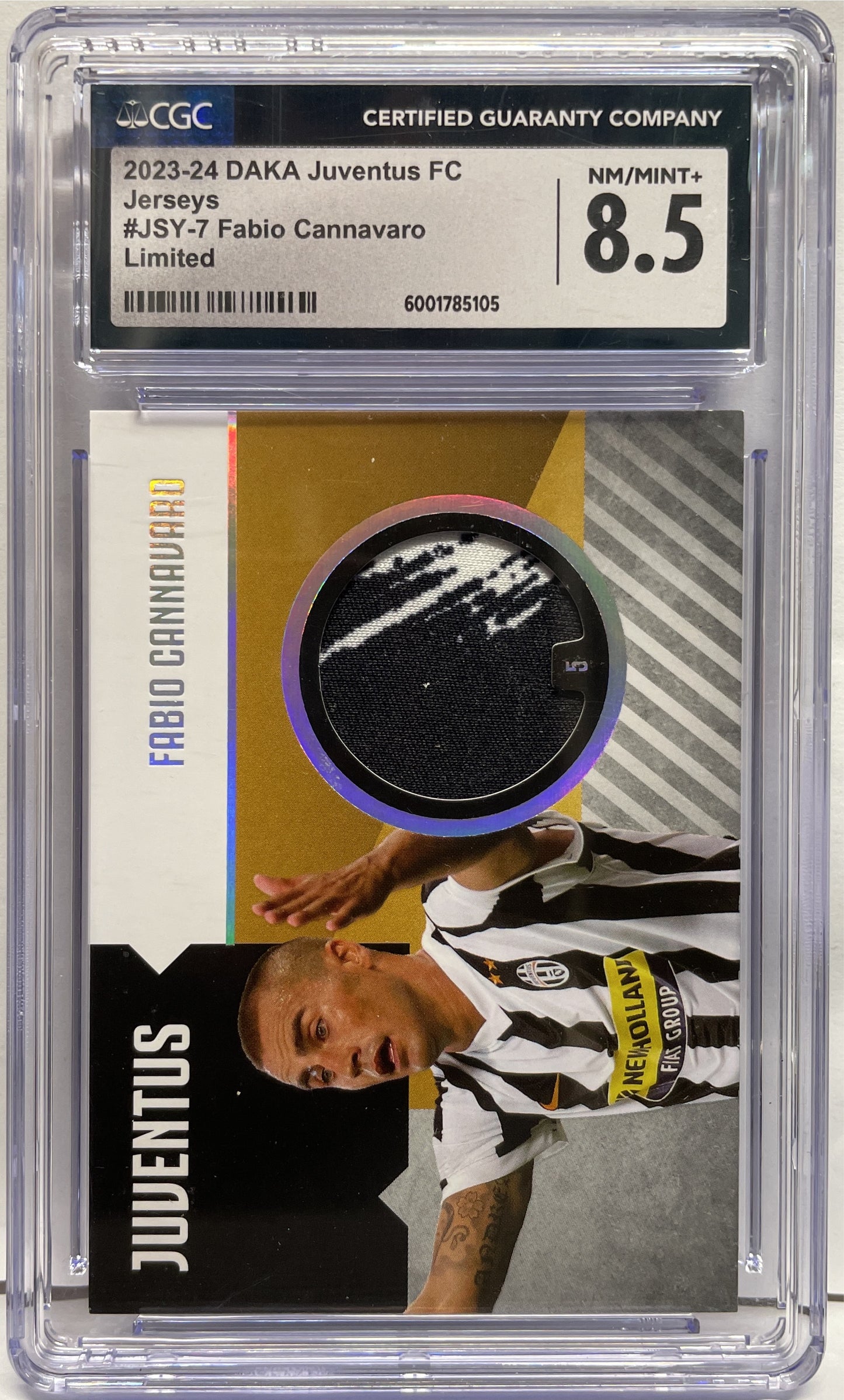 CGC 8.5 Fabio Cannavaro 1/70 Patch Jersey Limited Daka Juventus 2023/24