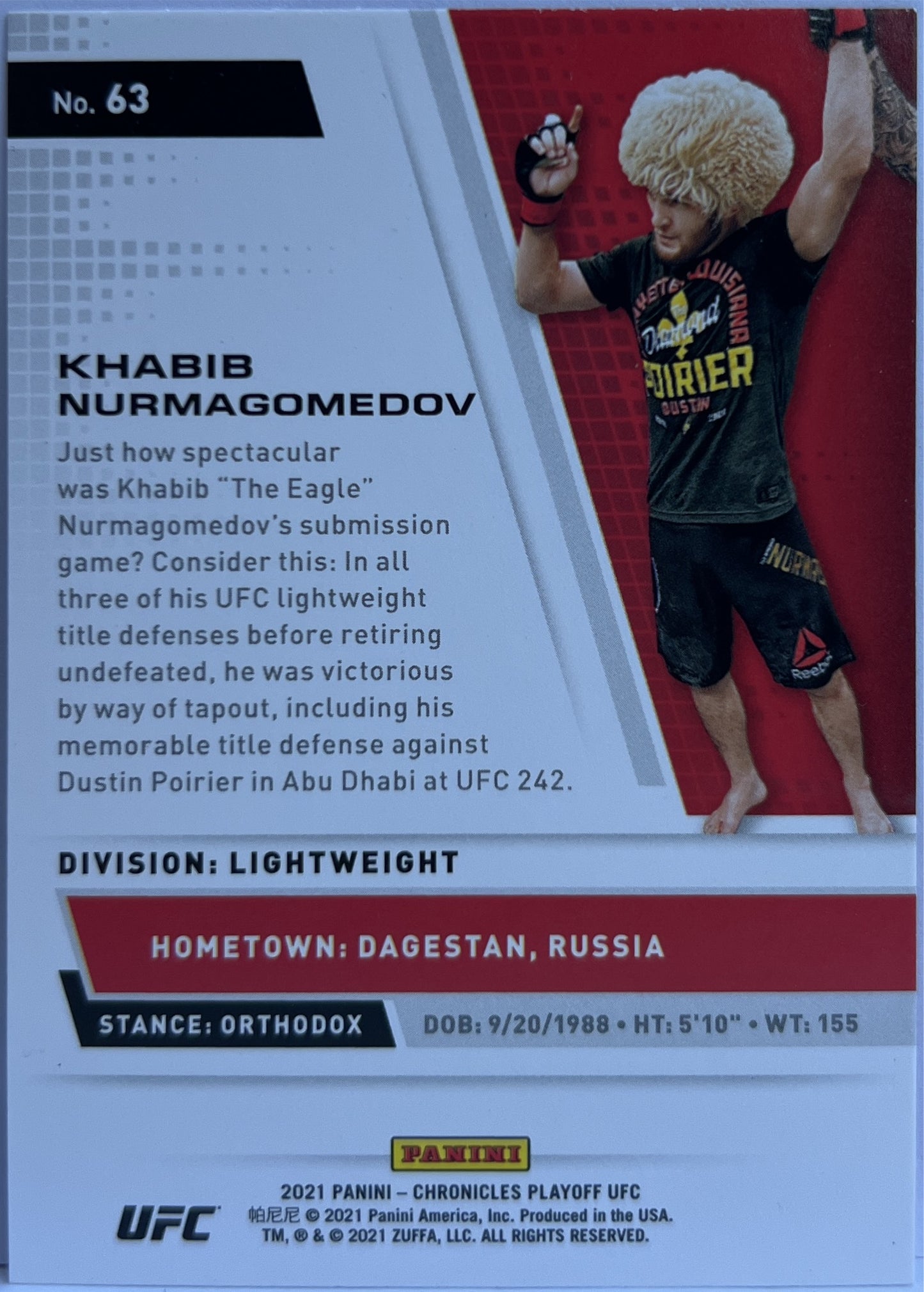 Khabib Nurmagomedov Playoff Pink Chronicles UFC 2021