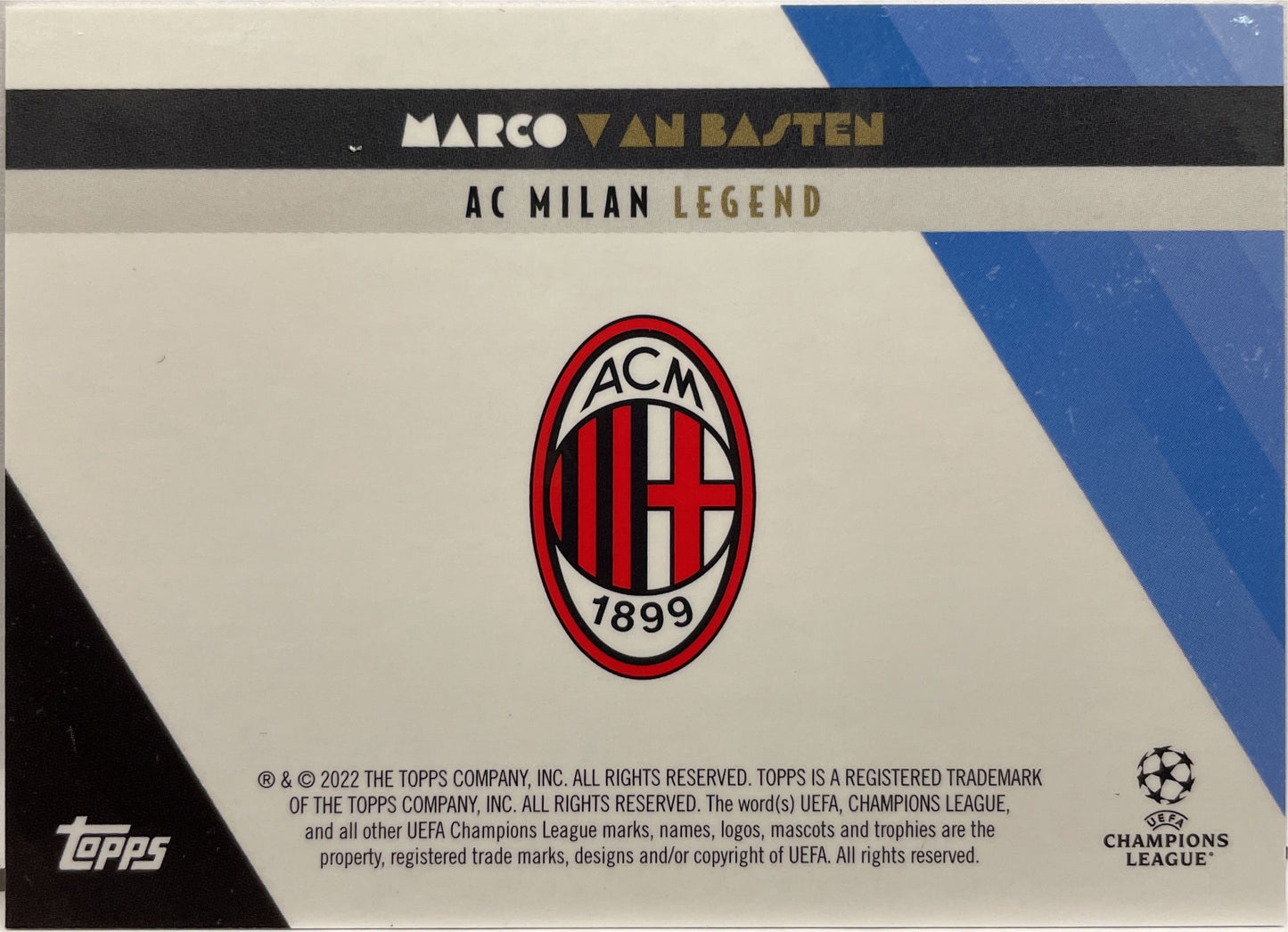 Marco van Basten 44/49 Legend Topps Deco 2021/22