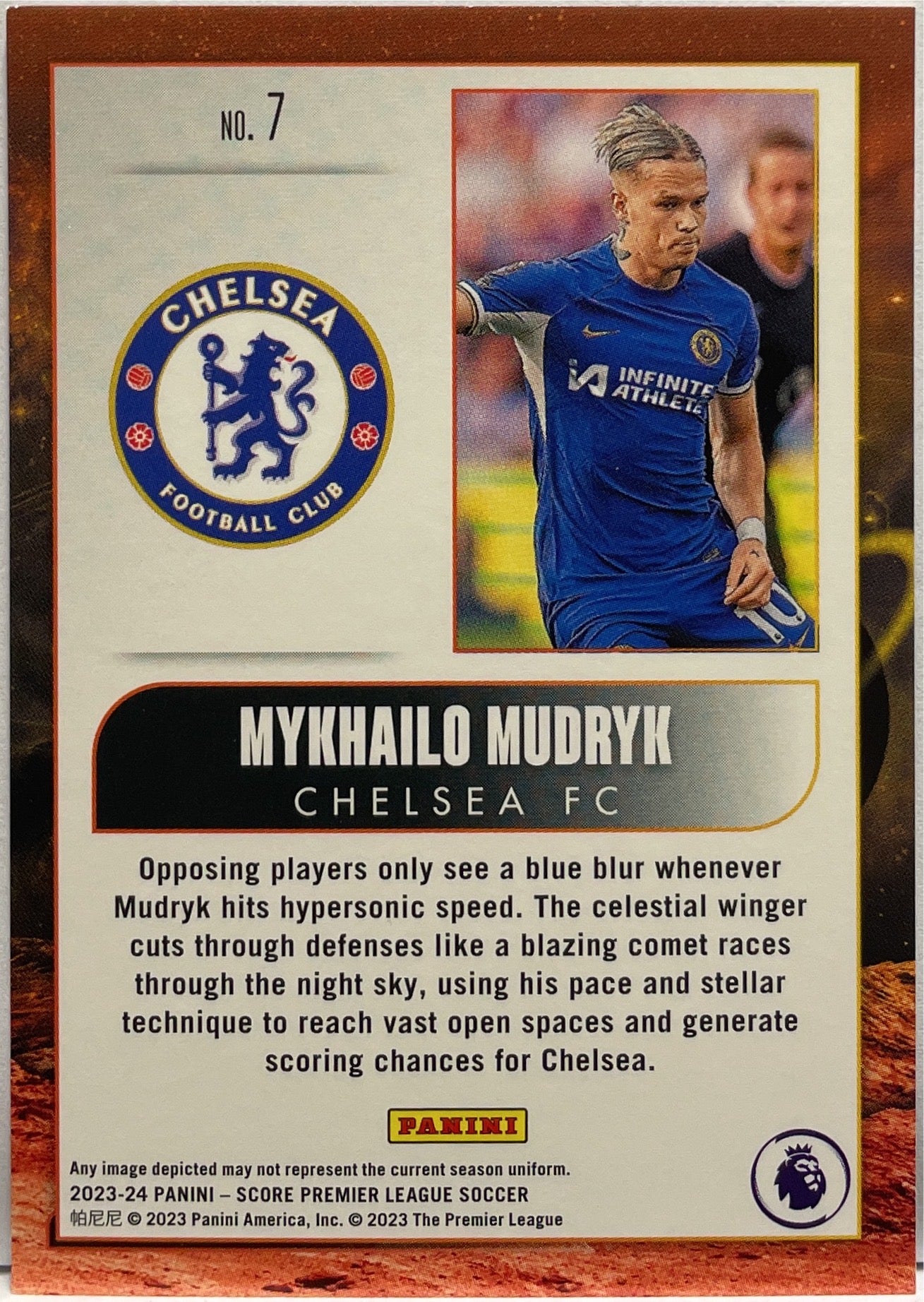 Mykhailo Mudryk Intergalactic Panini Score Premier League 2023/24