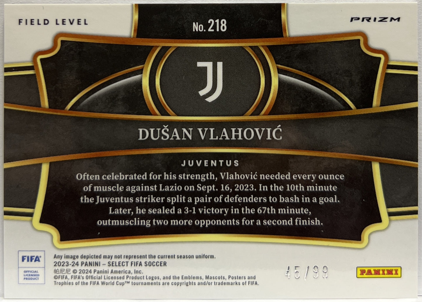 Dusan Vlahovic 45/99 Field Level Winter Camo Select Fifa 2023/24