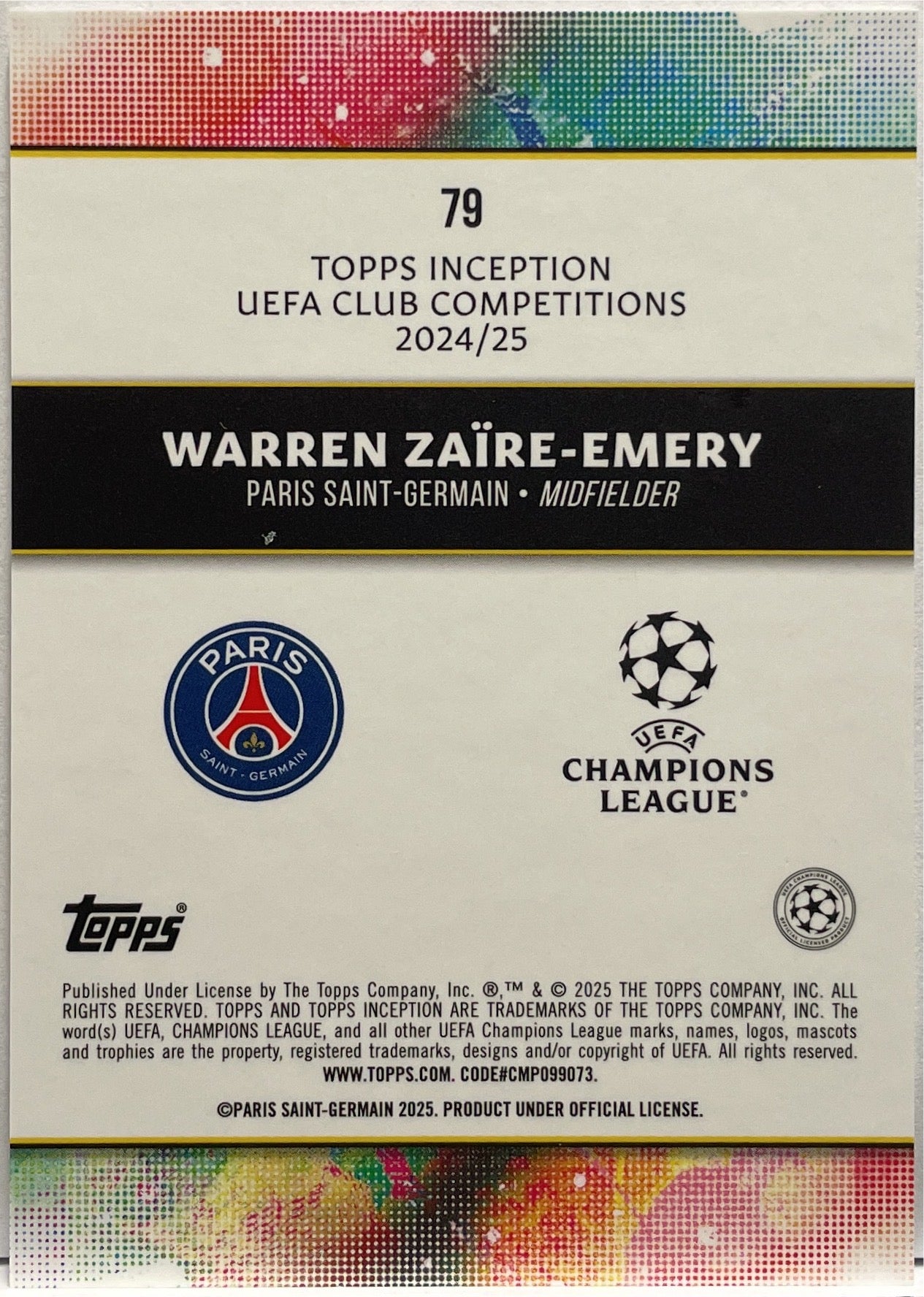 Warren Zaire Emery Star Quality Topps Inception 2024/25