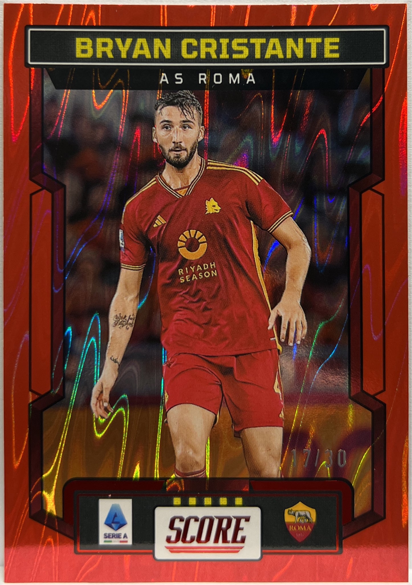 Bryan Cristante 17/30 Red Swirl Score Serie A 2023/24
