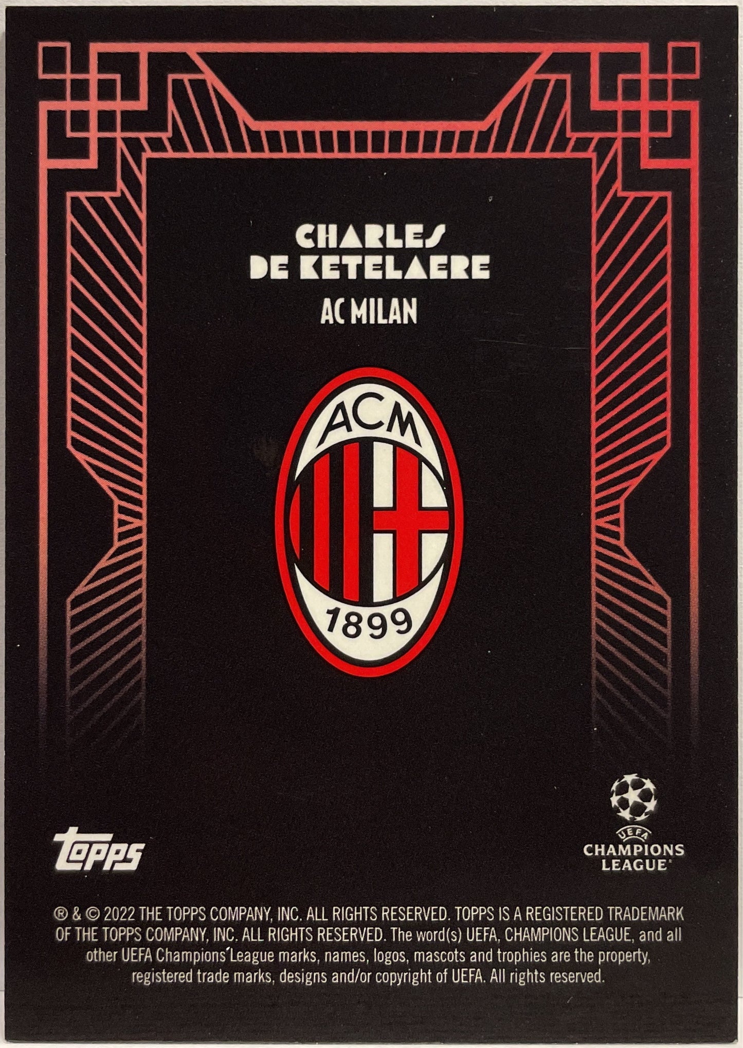 Charles De Ketelaere 10/10 Red Topps Deco 2021/22