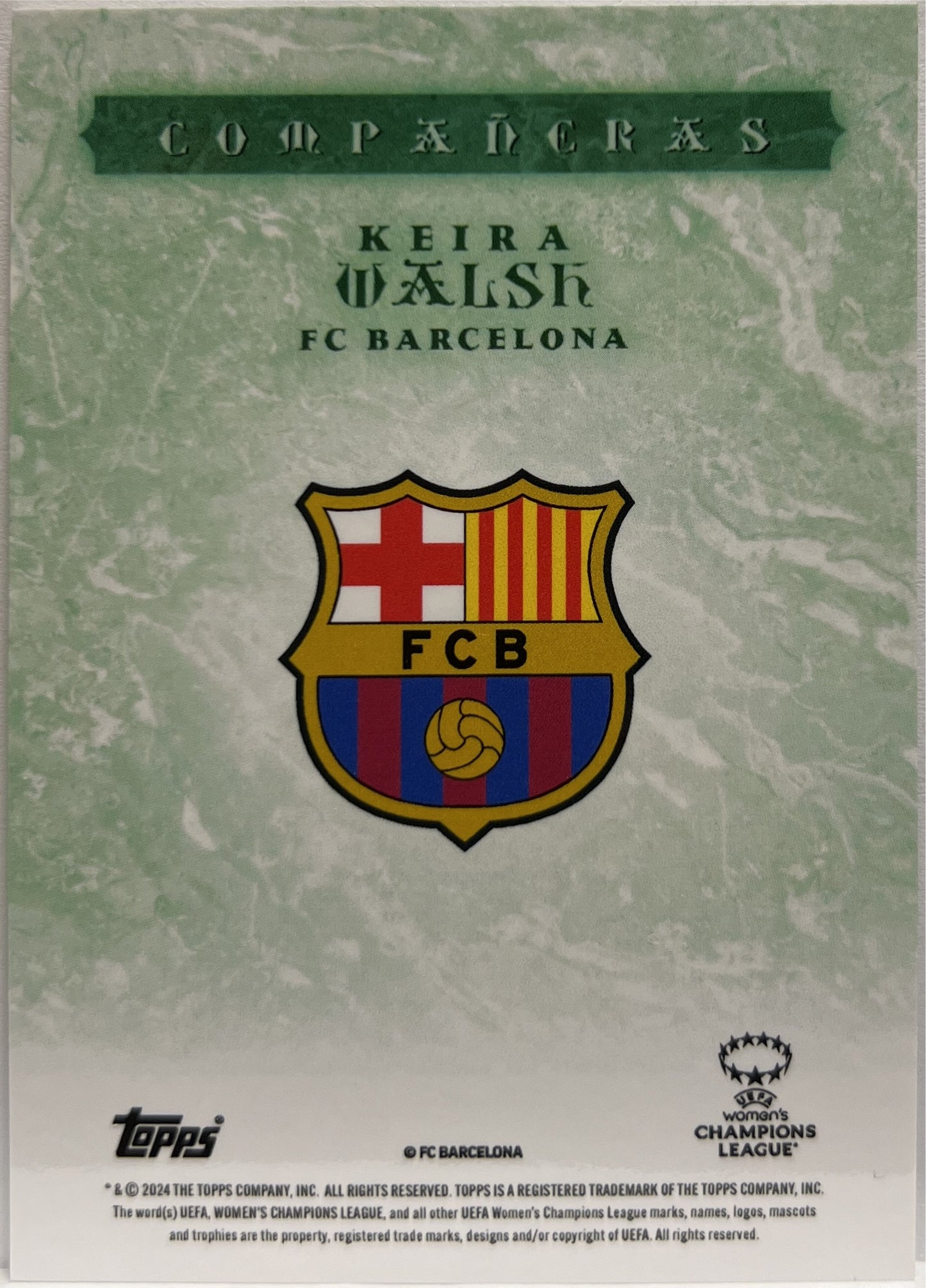 Keira Walsh 19/99 Autograph Companeras Topps Aitana Bonmati Curated Set 2023/24