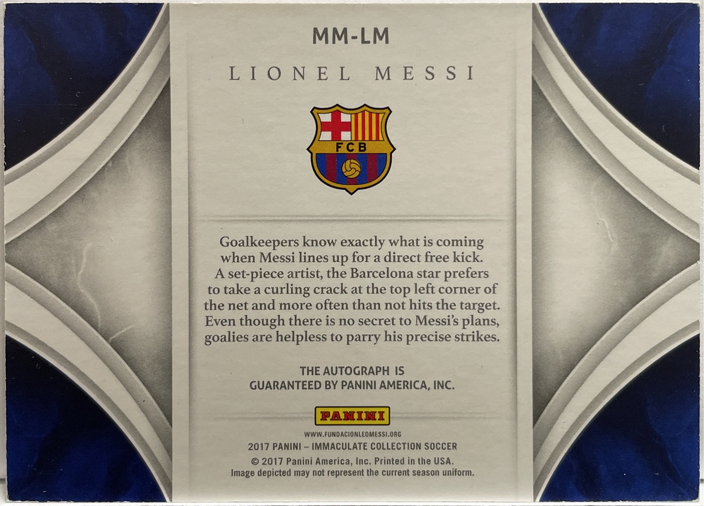 Lionel Messi 13/25 Autograph Modern Marks Panini Immaculate 2017
