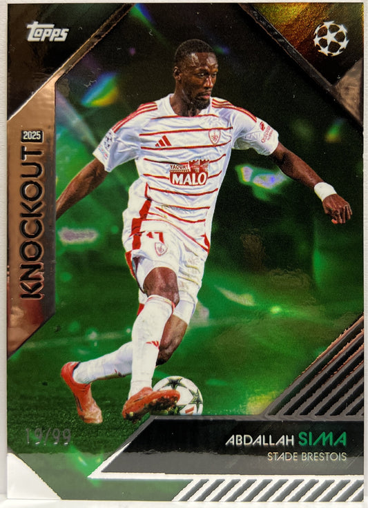 Abdallah Sima 19/99 Green Topps Knockout 2024/25