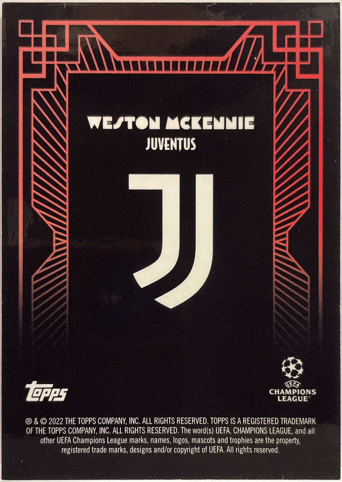 Weston McKennie 4/10 Autograph Topps Deco 2021/22