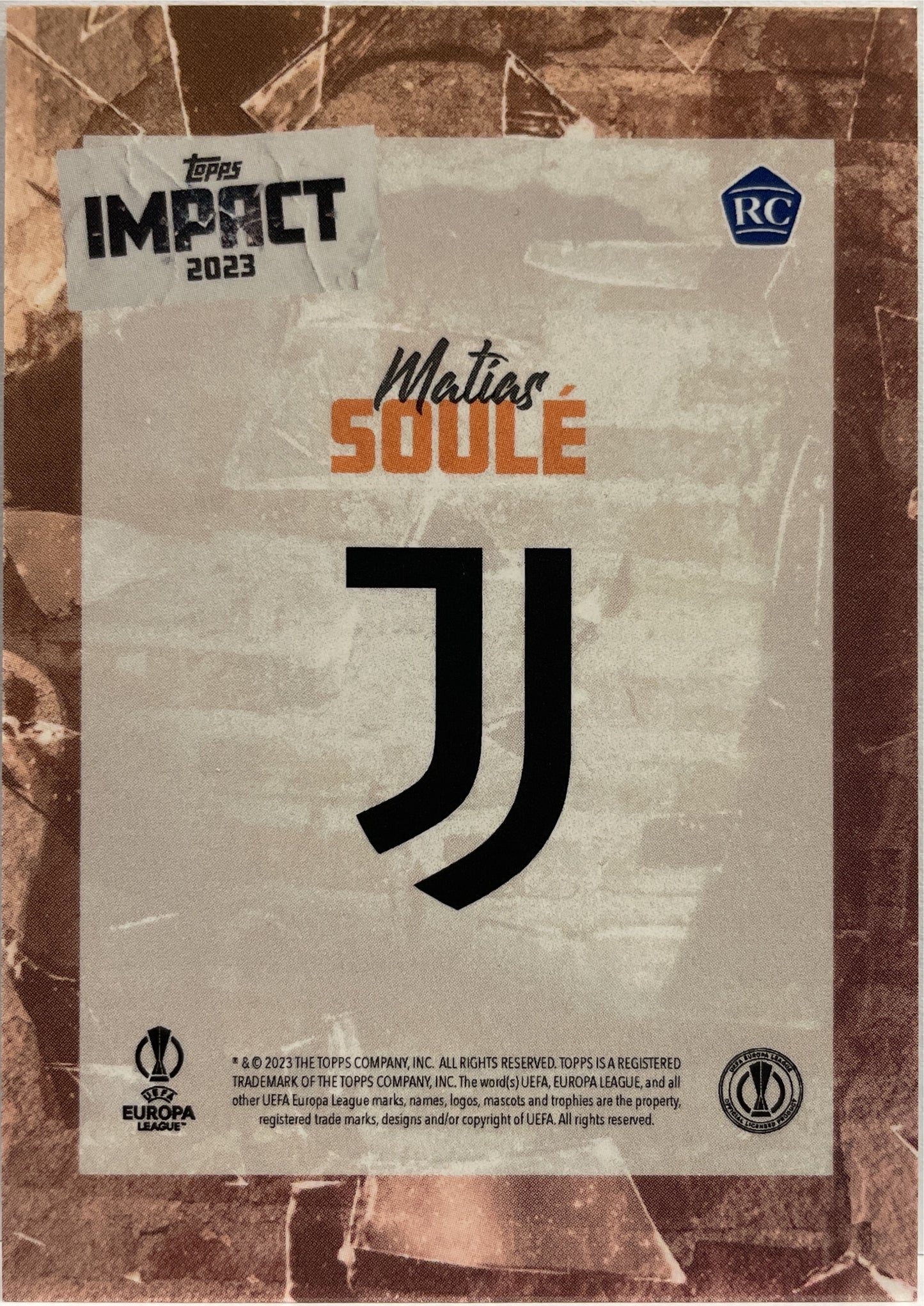 Matias Soule 10/10 Rookie Topps Impact 2022/23