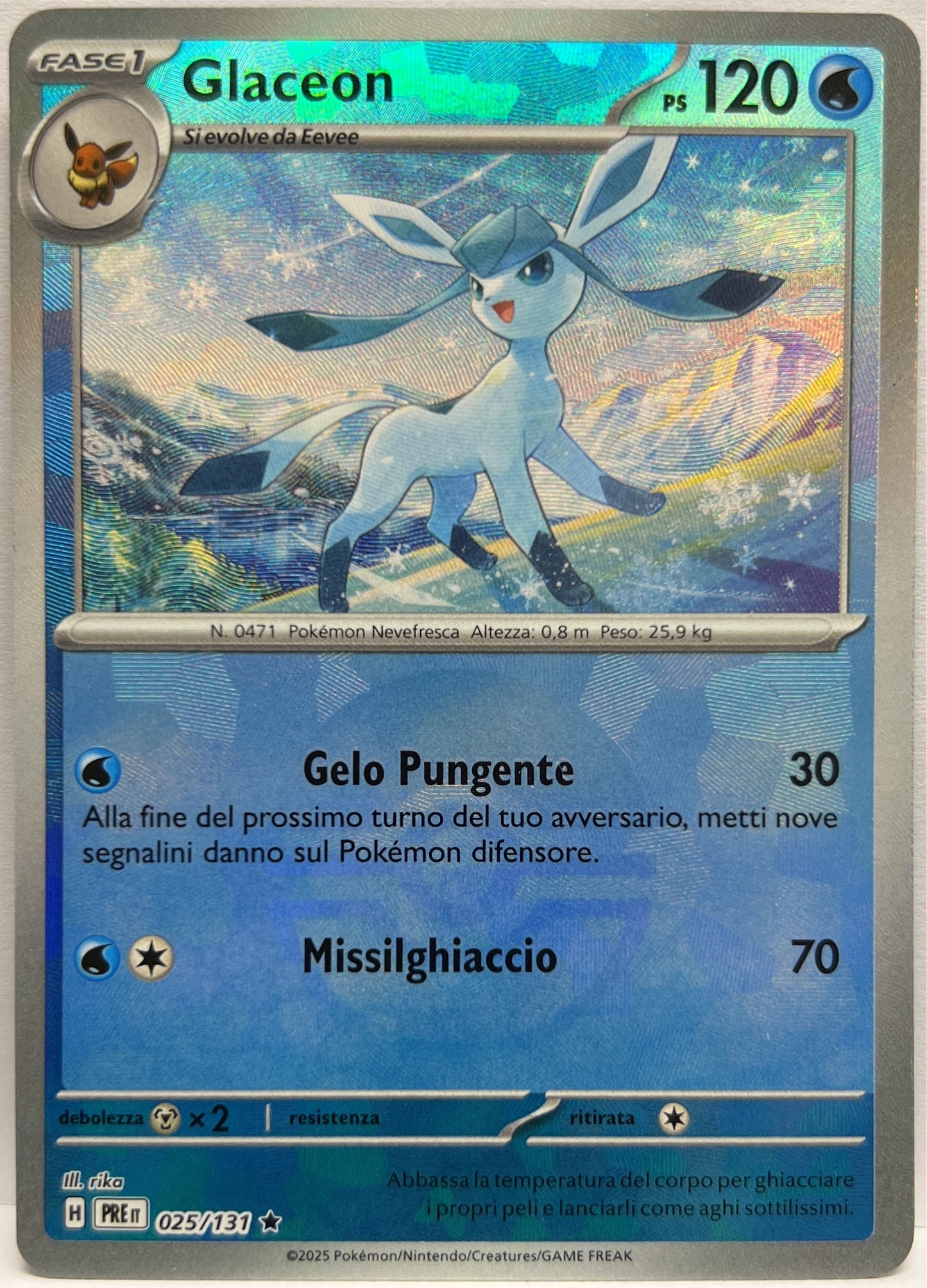 Glaceon 025/131 H Pokemon PRE it 2025
