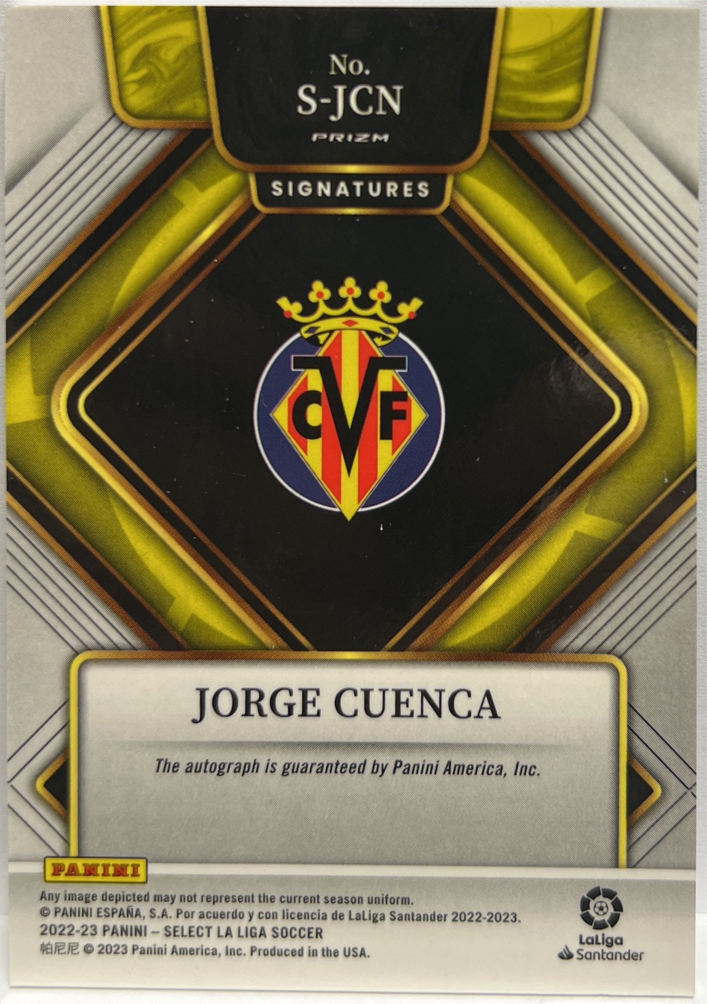 Jorge Cuenca Autograph Select La Liga 2022/23