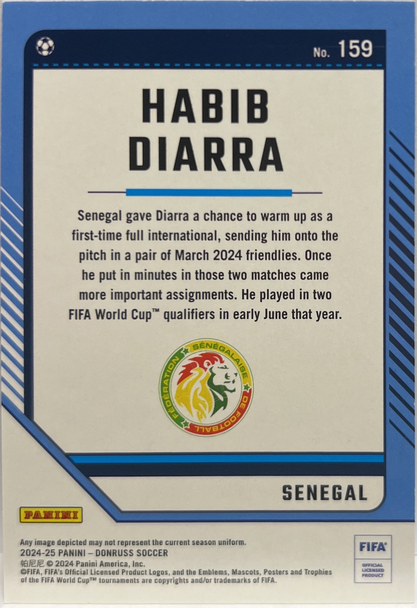 Habib Diarra 152/199 Teal Donruss Fifa 2024/25